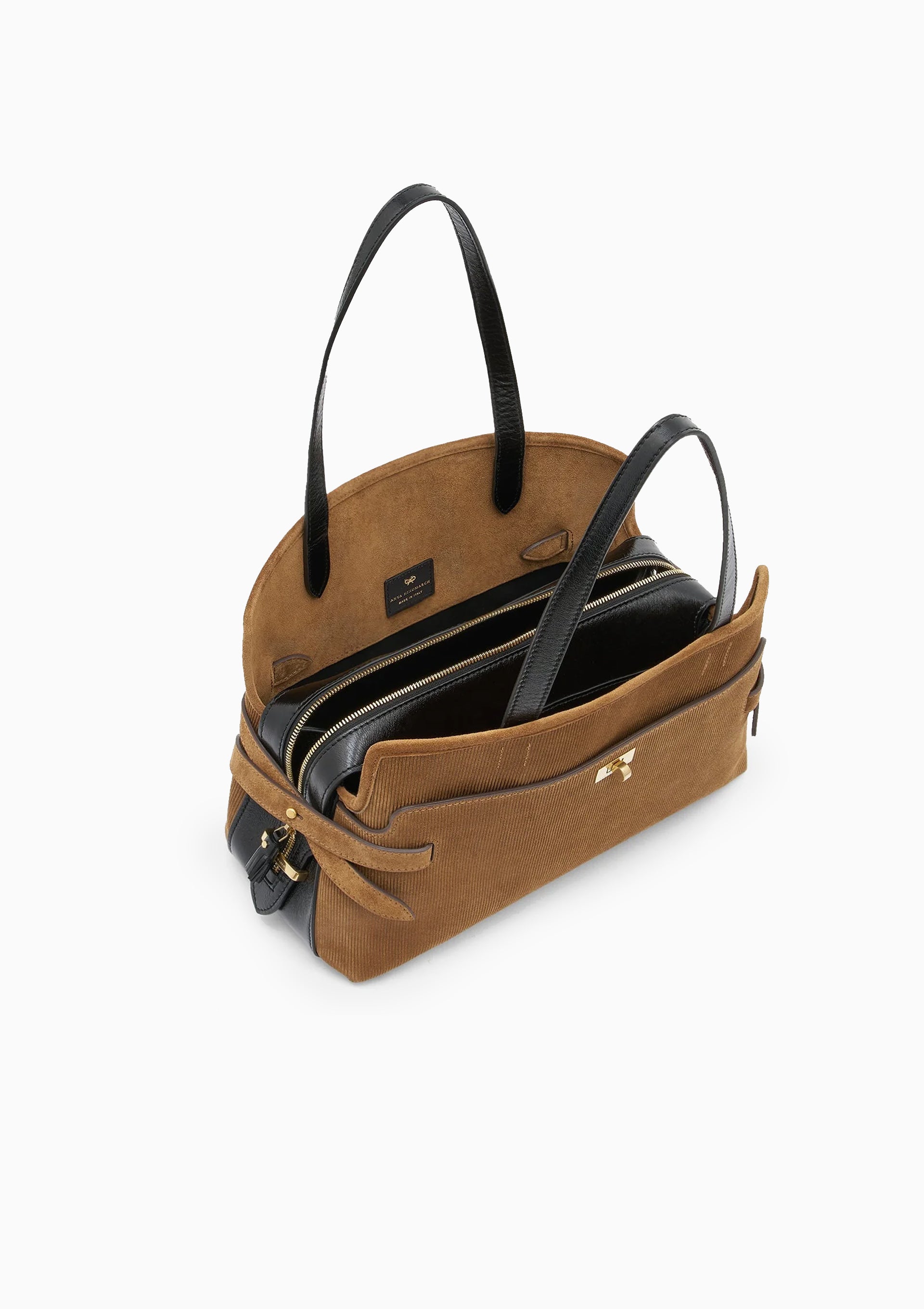 Wilson Shoulder Bag | Sepia Corduroy Suede