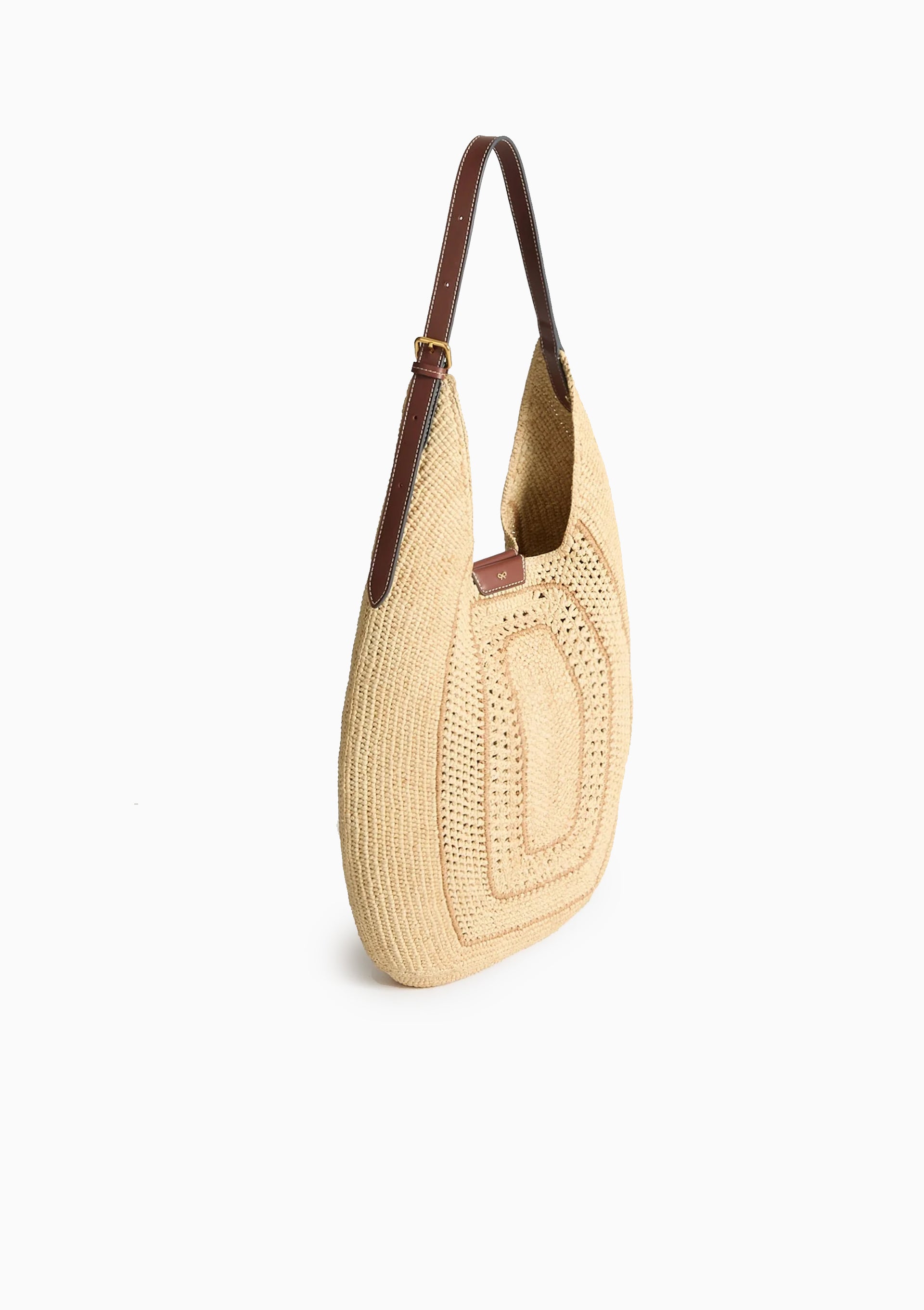 Raffia Bow Hobo Bag | Natural