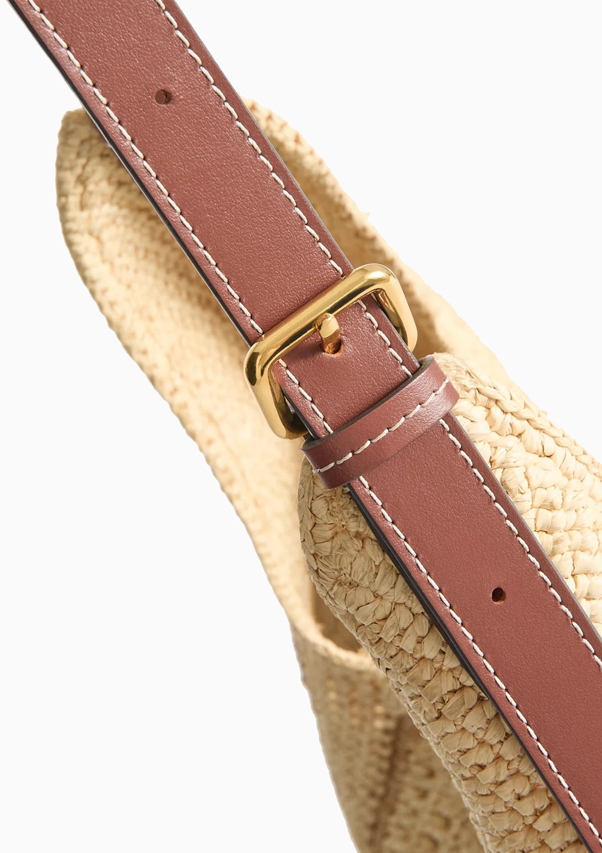 Raffia Bow Hobo Bag | Natural