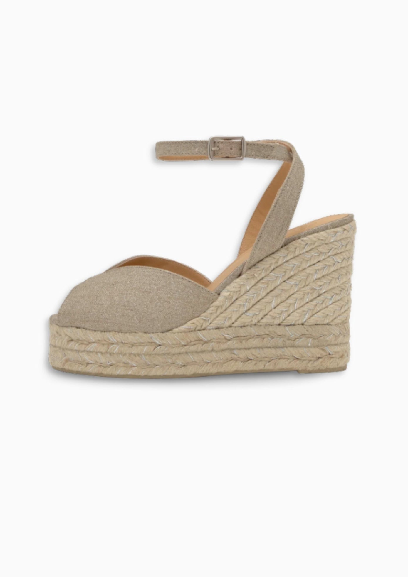 Blossom Linen Wedge 4.5" | Plata