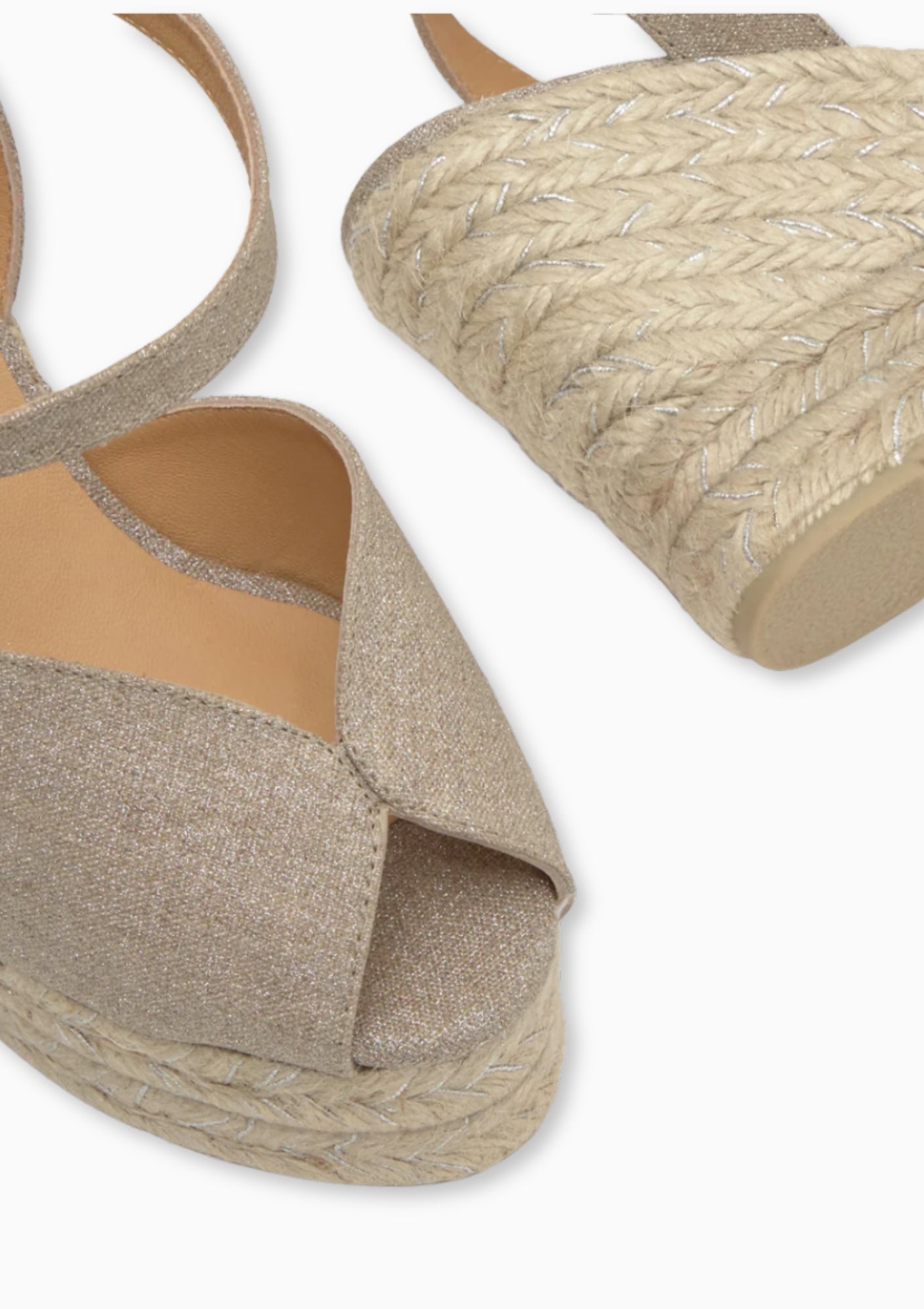 Blossom Linen Wedge 4.5" | Plata