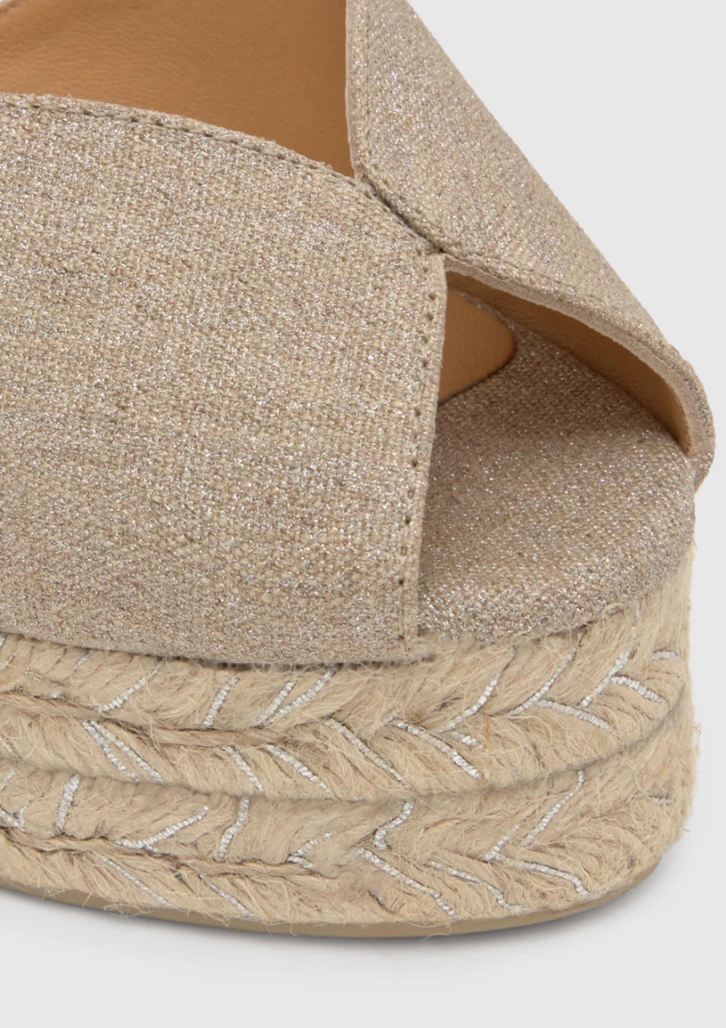 Blossom Linen Wedge 4.5" | Plata