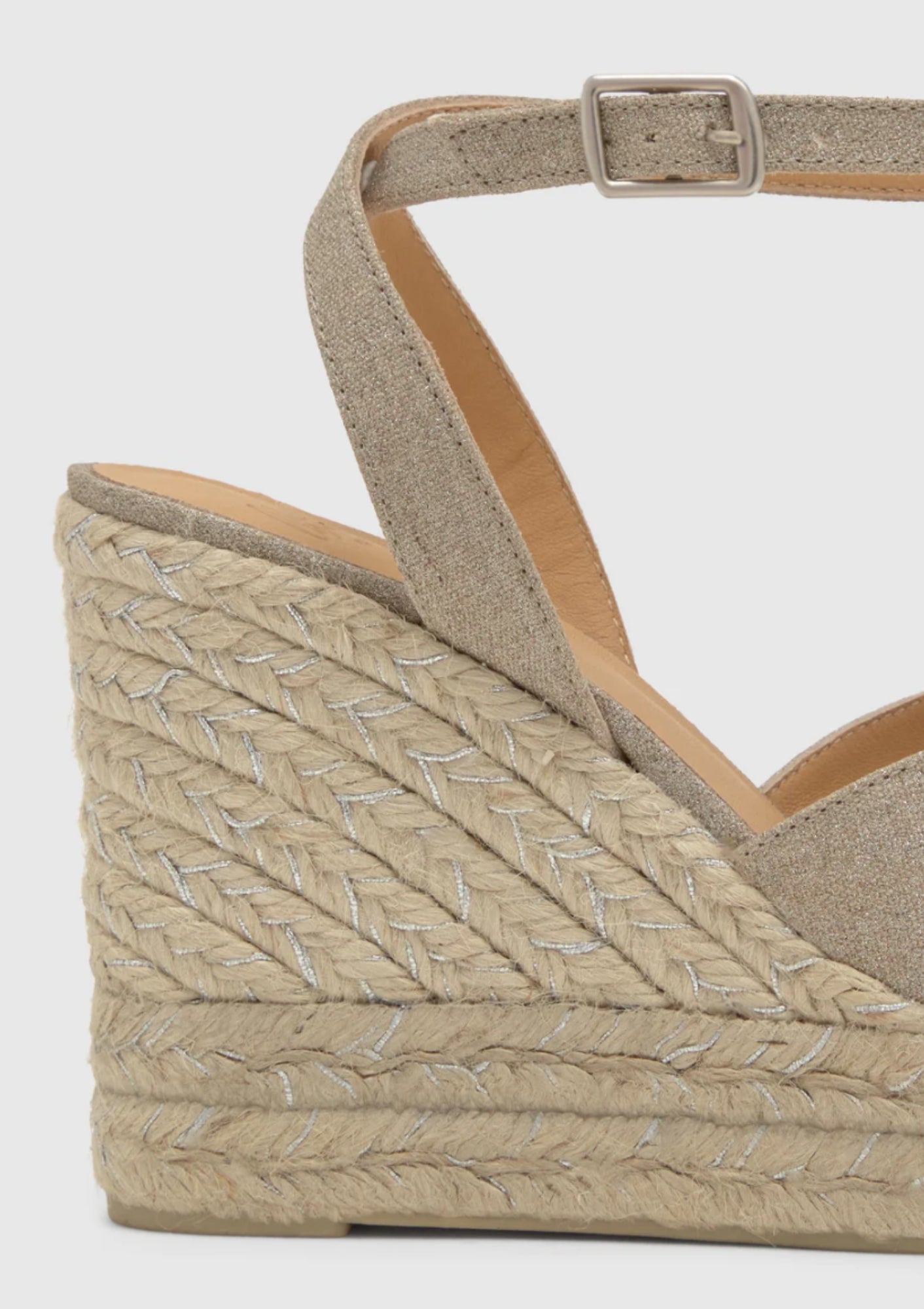 Blossom Linen Wedge 4.5" | Plata