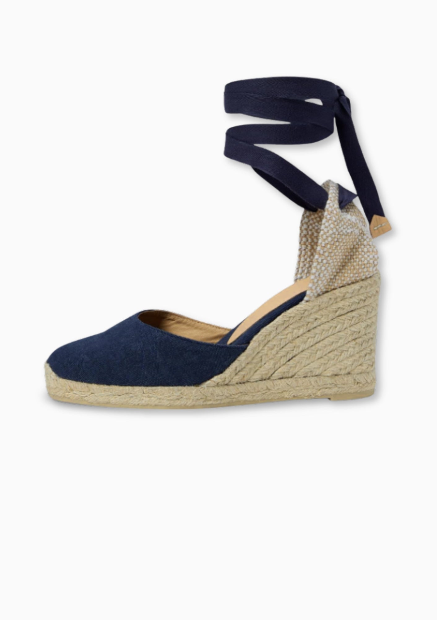 Carina Canvas Wedge 3.5" | Azul Oxford
