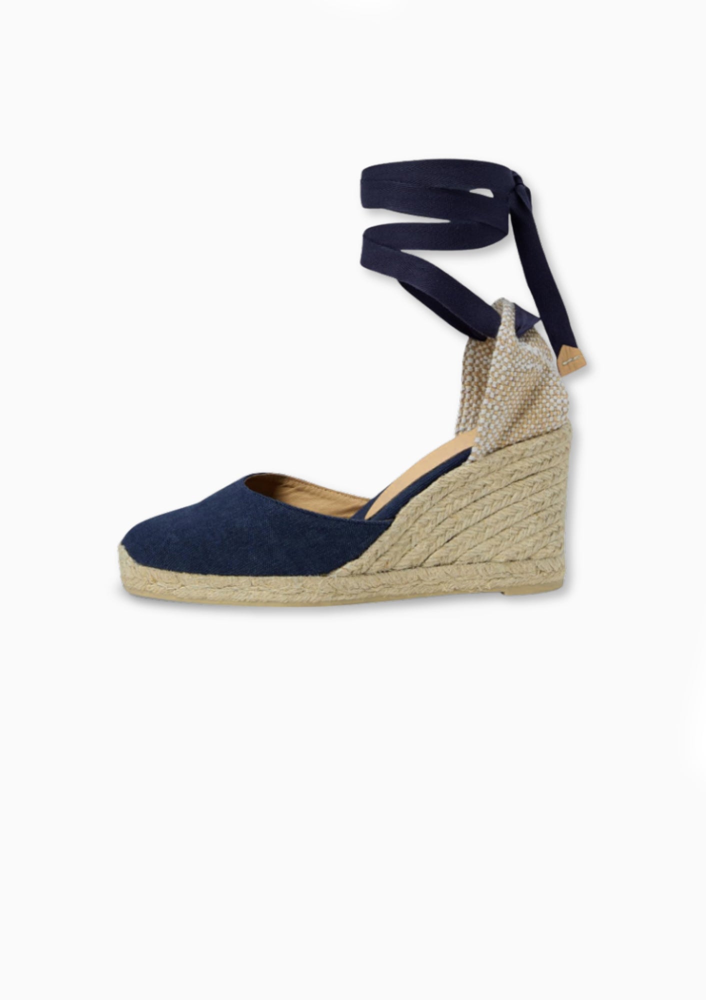 Carina Canvas Wedge 3.5" | Azul Oxford