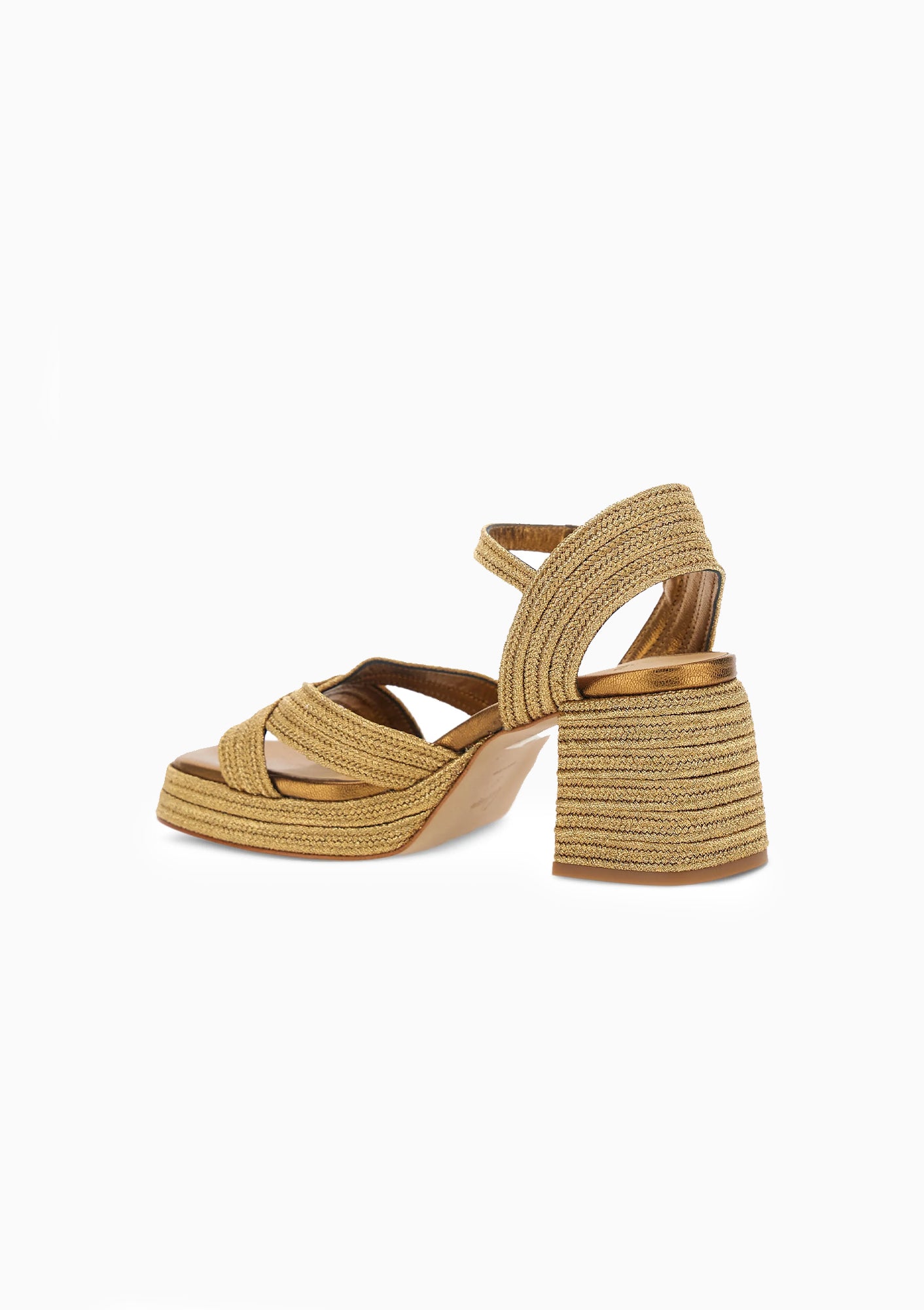 Vallita Heel Sandal | Oro Viejo
