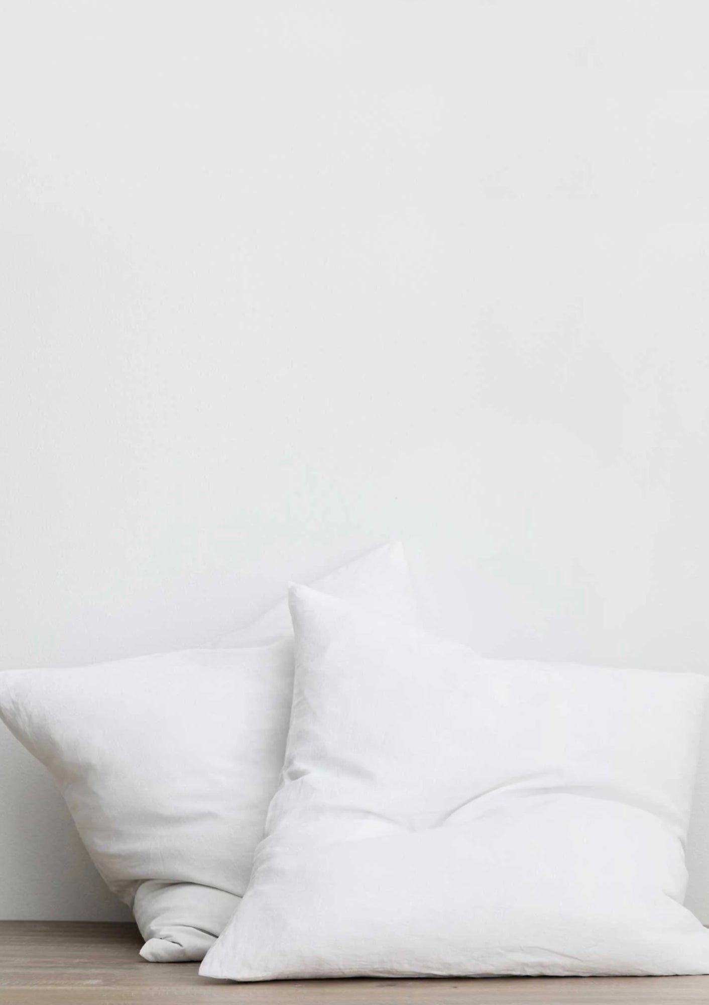 Linen Pillowcases Euro Set | White