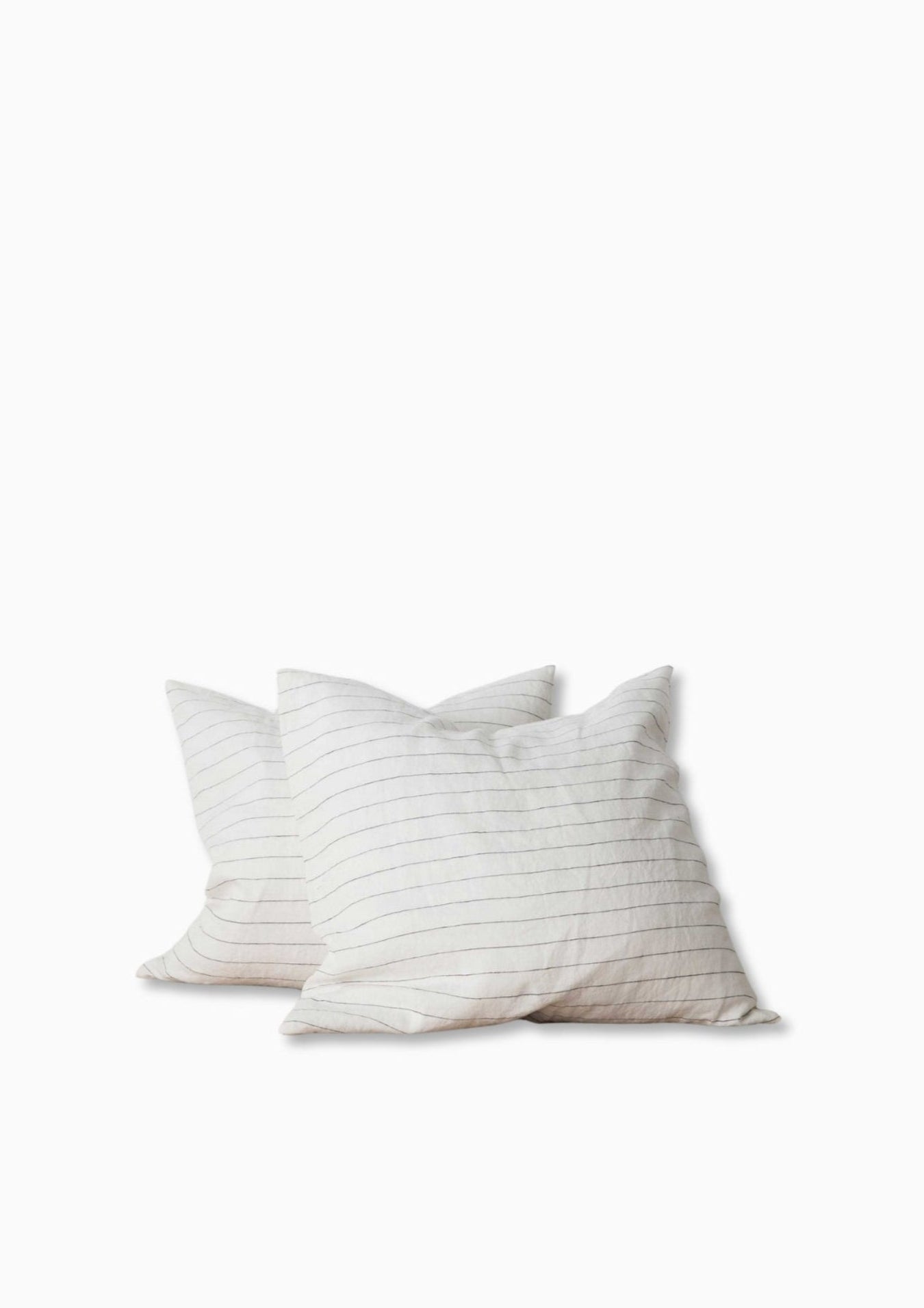 Linen Pillowcases Euro Set | Pinstripe