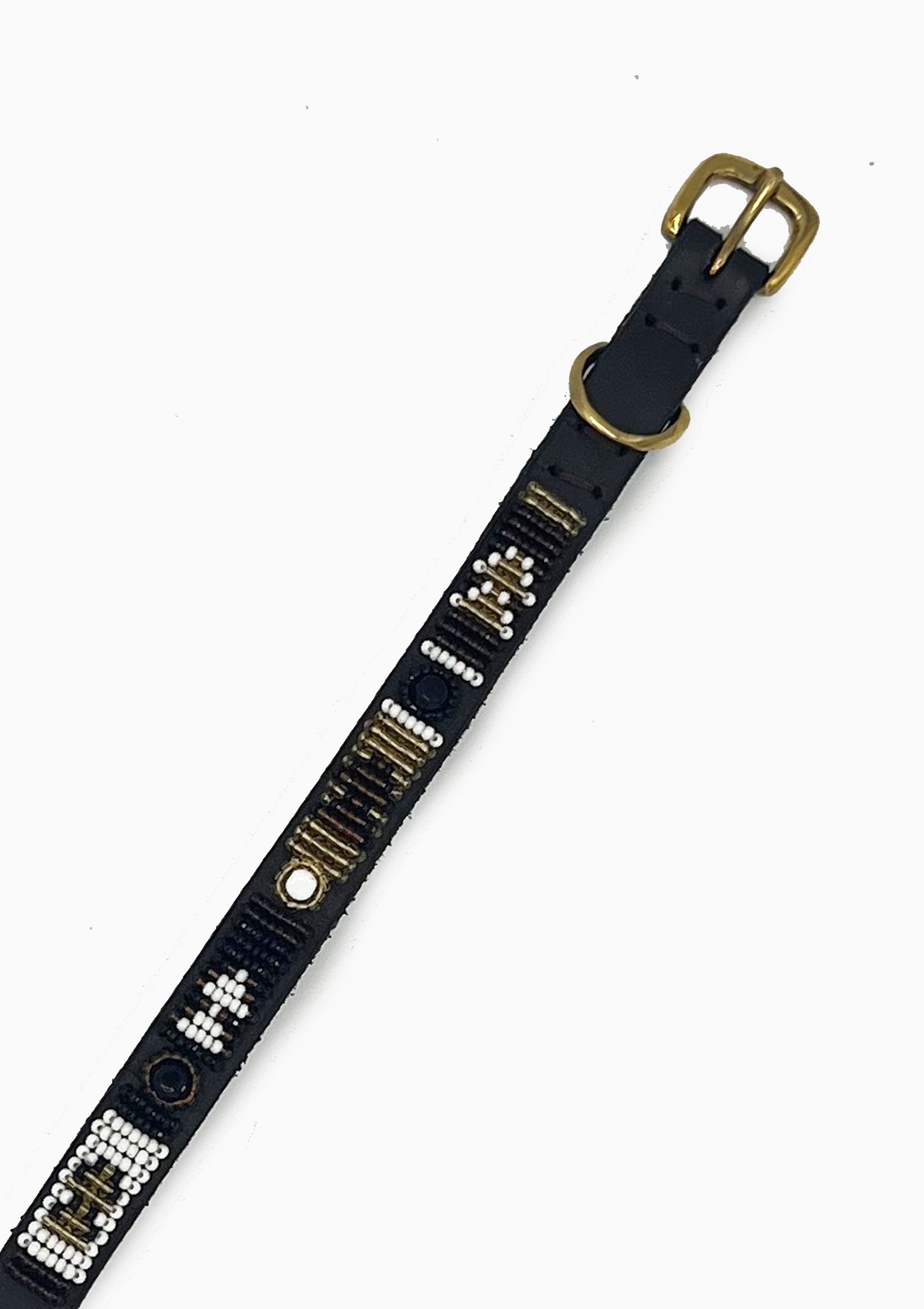 Earth Beaded Dog Collar | 10" Narrow