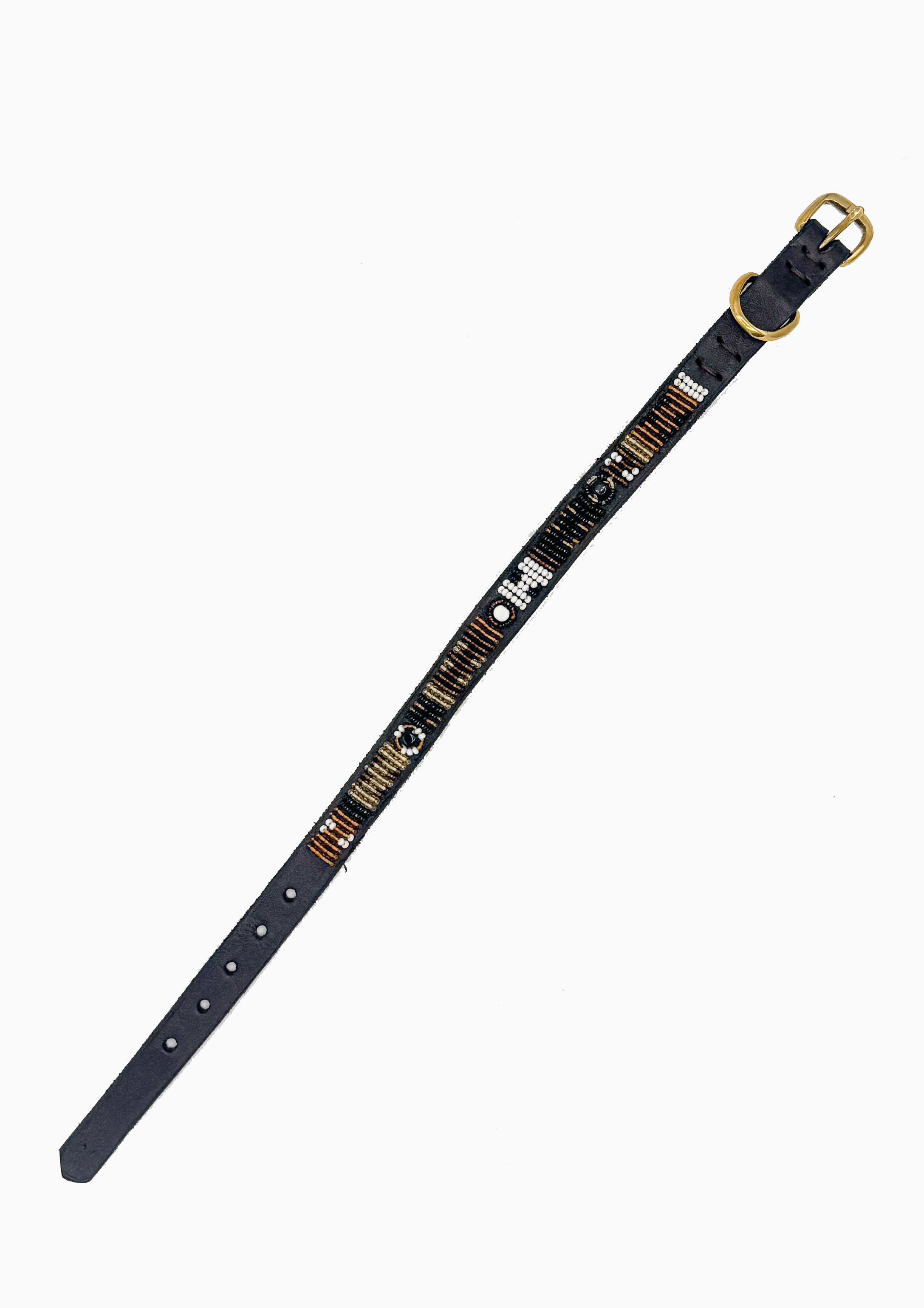 Earth Beaded Dog Collar | 12" Narrow