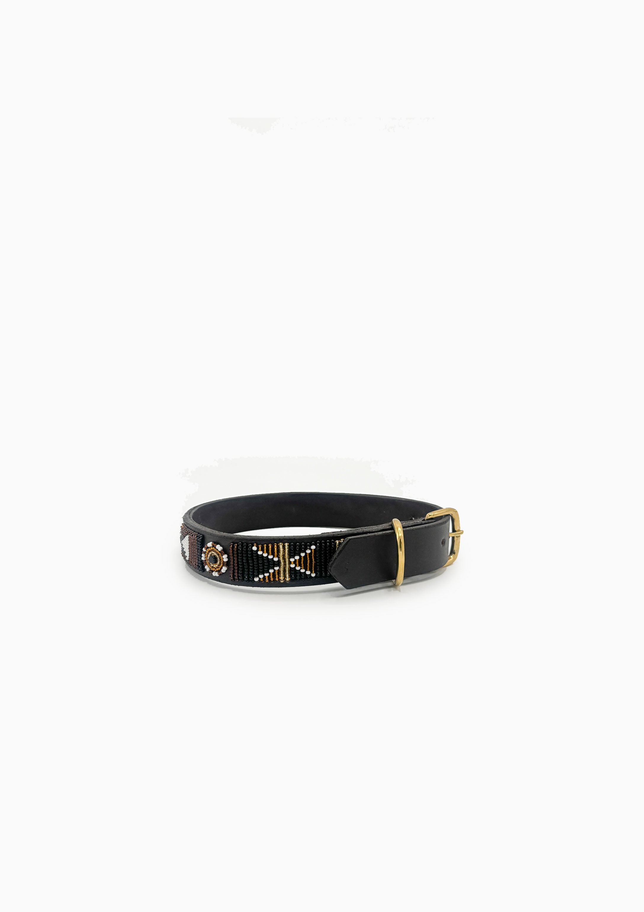 Earth Beaded Dog Collar | 16" Wide