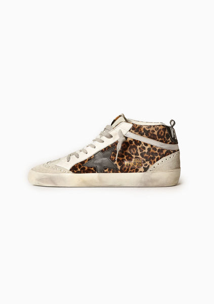 Mid Star Sneaker Leopard Print Pony | Beige Brown Leopard/Ice/Black