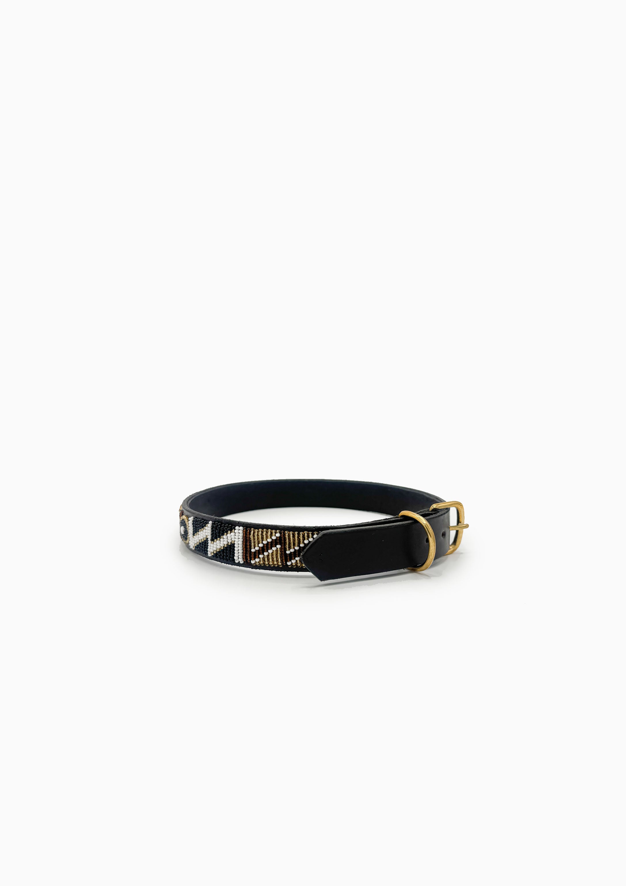 Earth Beaded Dog Collar | 22" Wide
