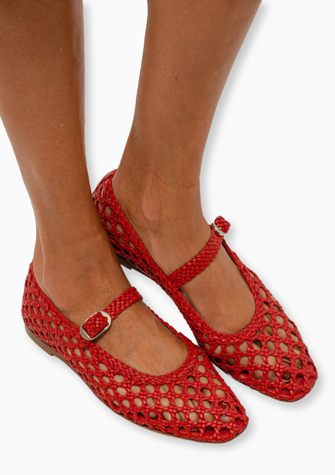 Mary Jane Woven | Crimson Red