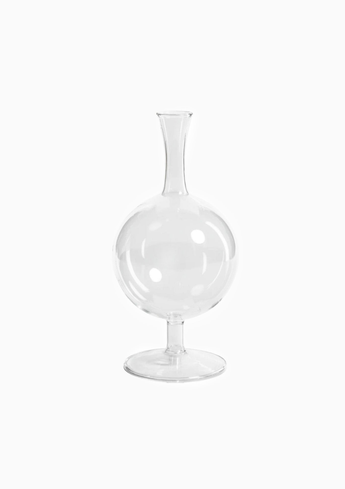 Lily Glass Footed Vase | Round