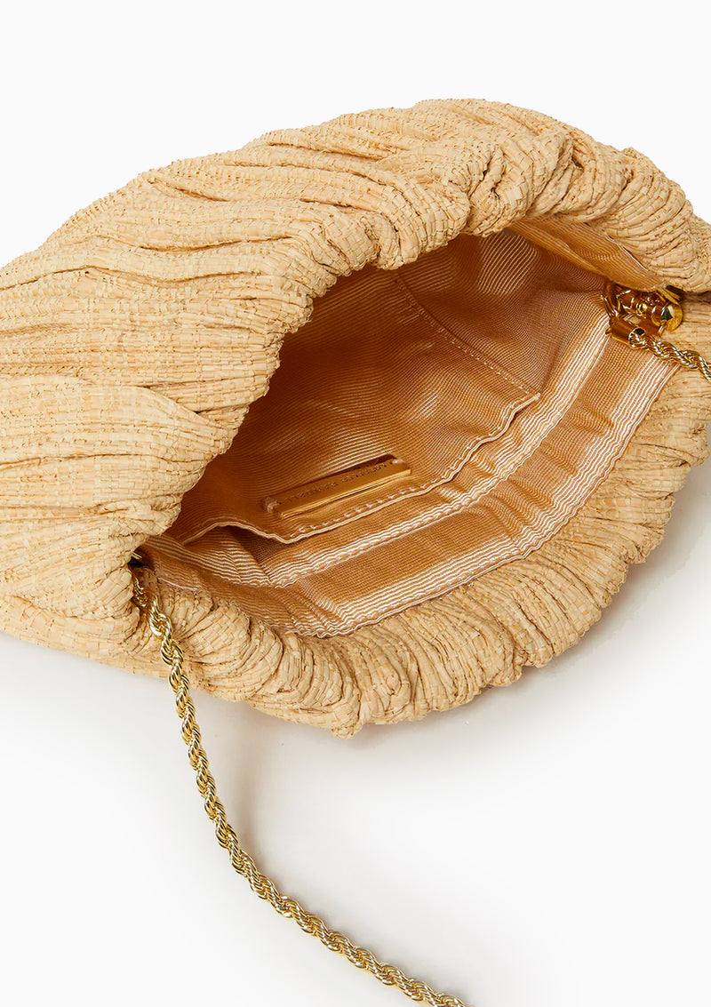 Brit Flat Pleated Pouch | Natural