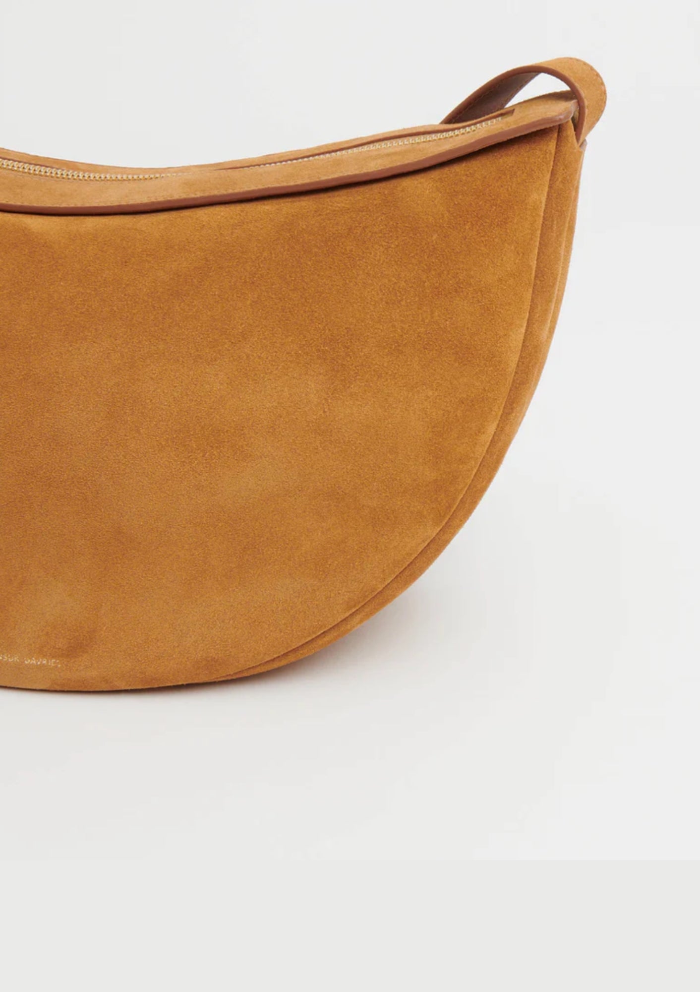 Large Moon Sling Bag | Caramel Suede