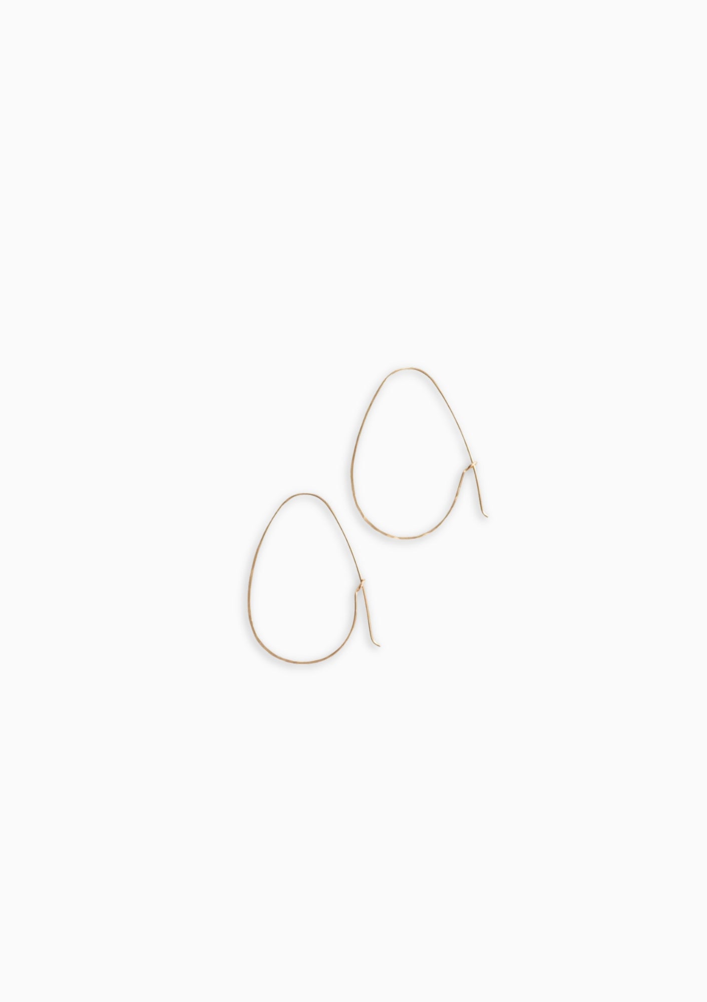 14k Small Egg Hoops