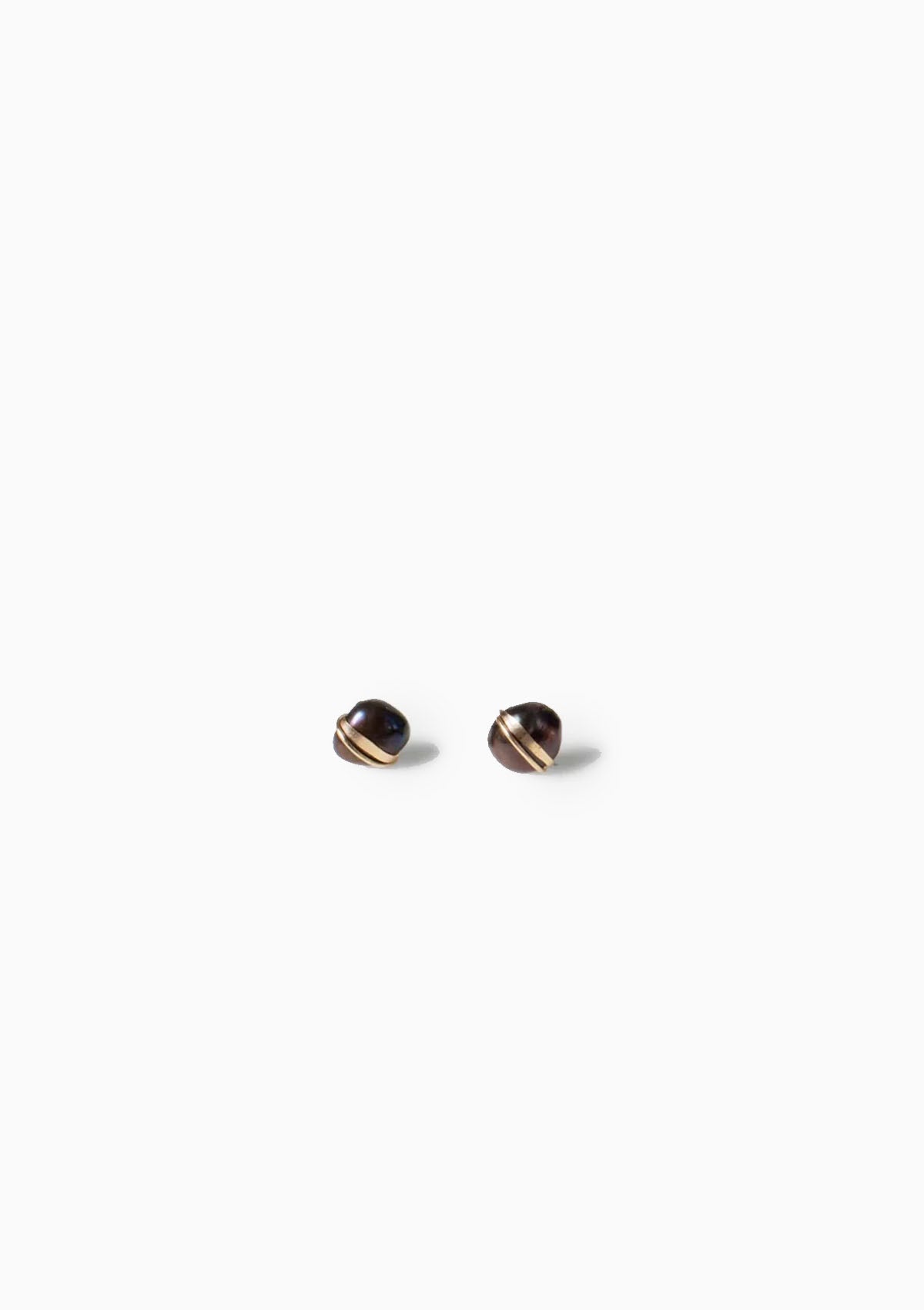 Baroque Pearl Studs | Charcoal