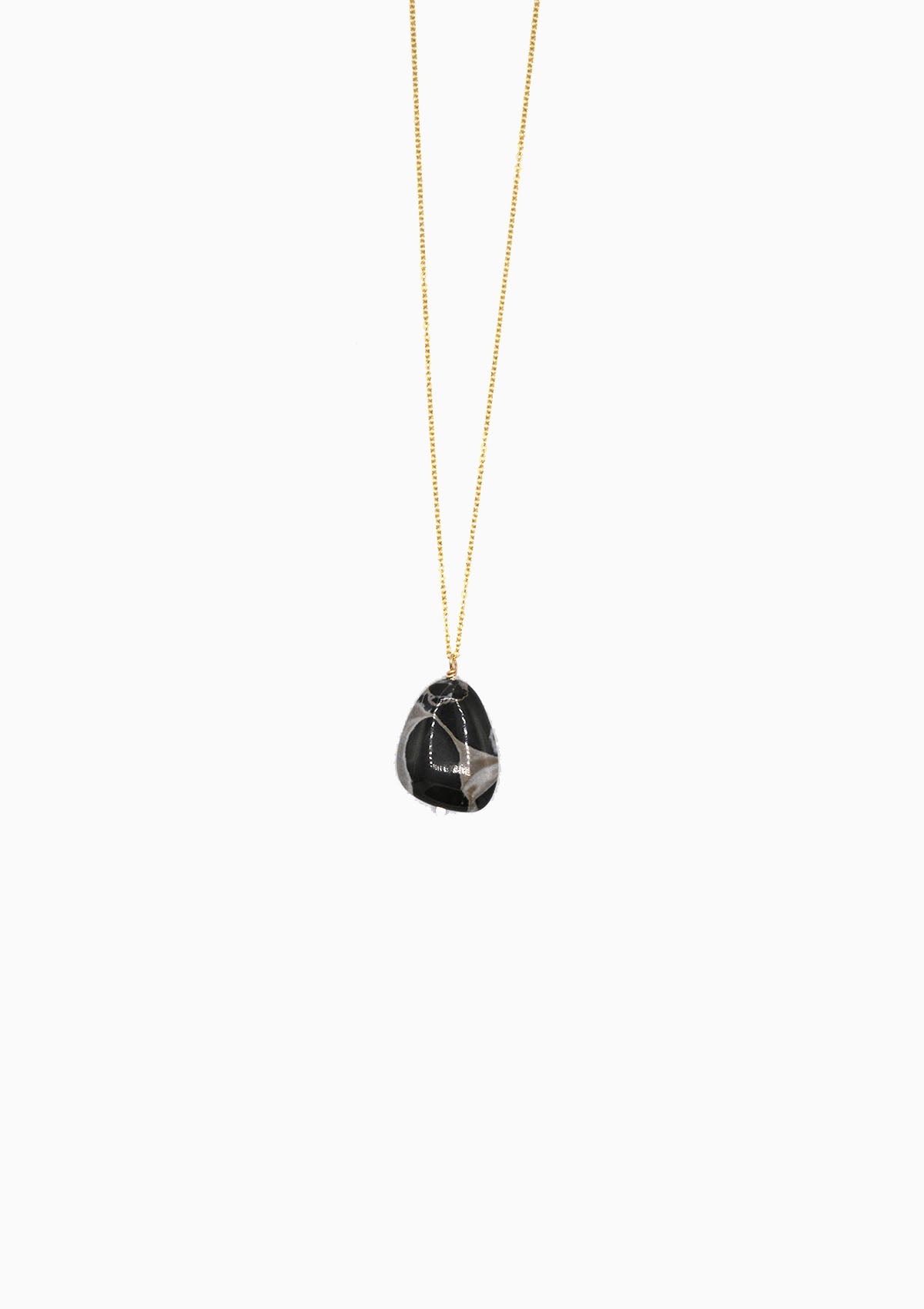 Smooth Jasper Drop 28" Necklace