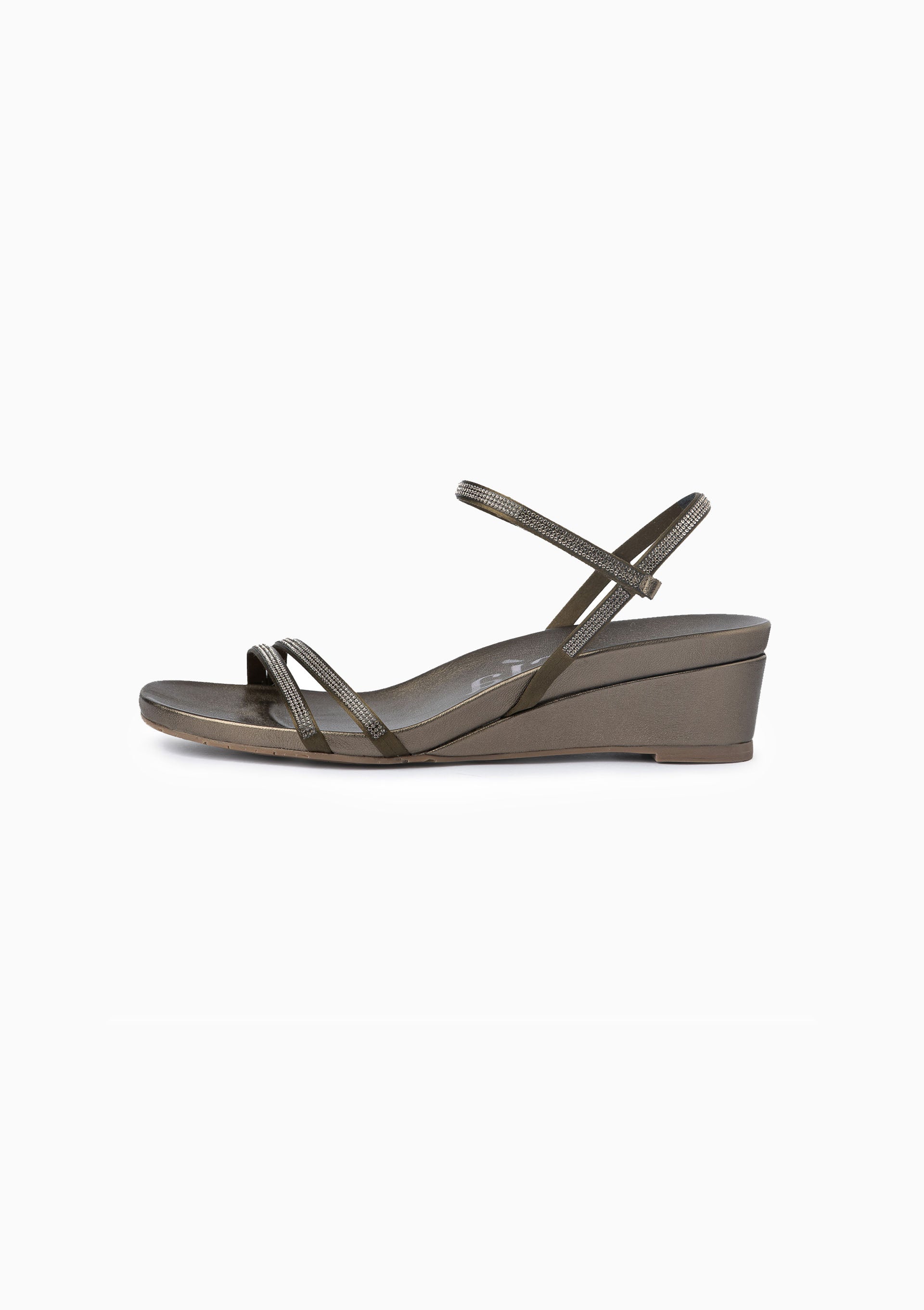 Wissal Wedge | Olivade Satin/Greige
