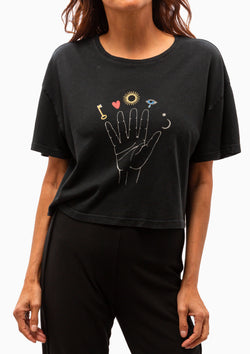 Cosmic Hand Graphic Claudia Top | Black