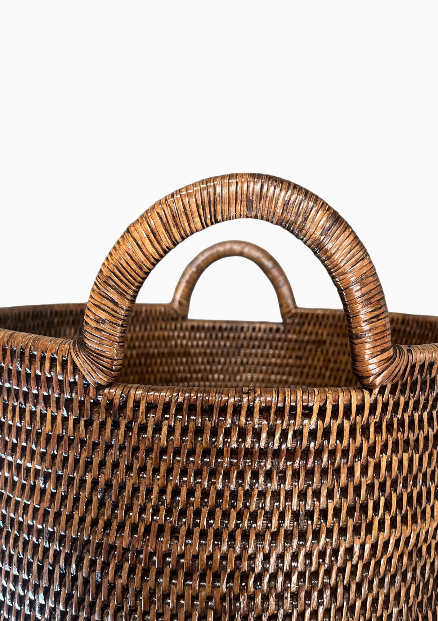 Rattan Round Loop Handle Laundry Basket