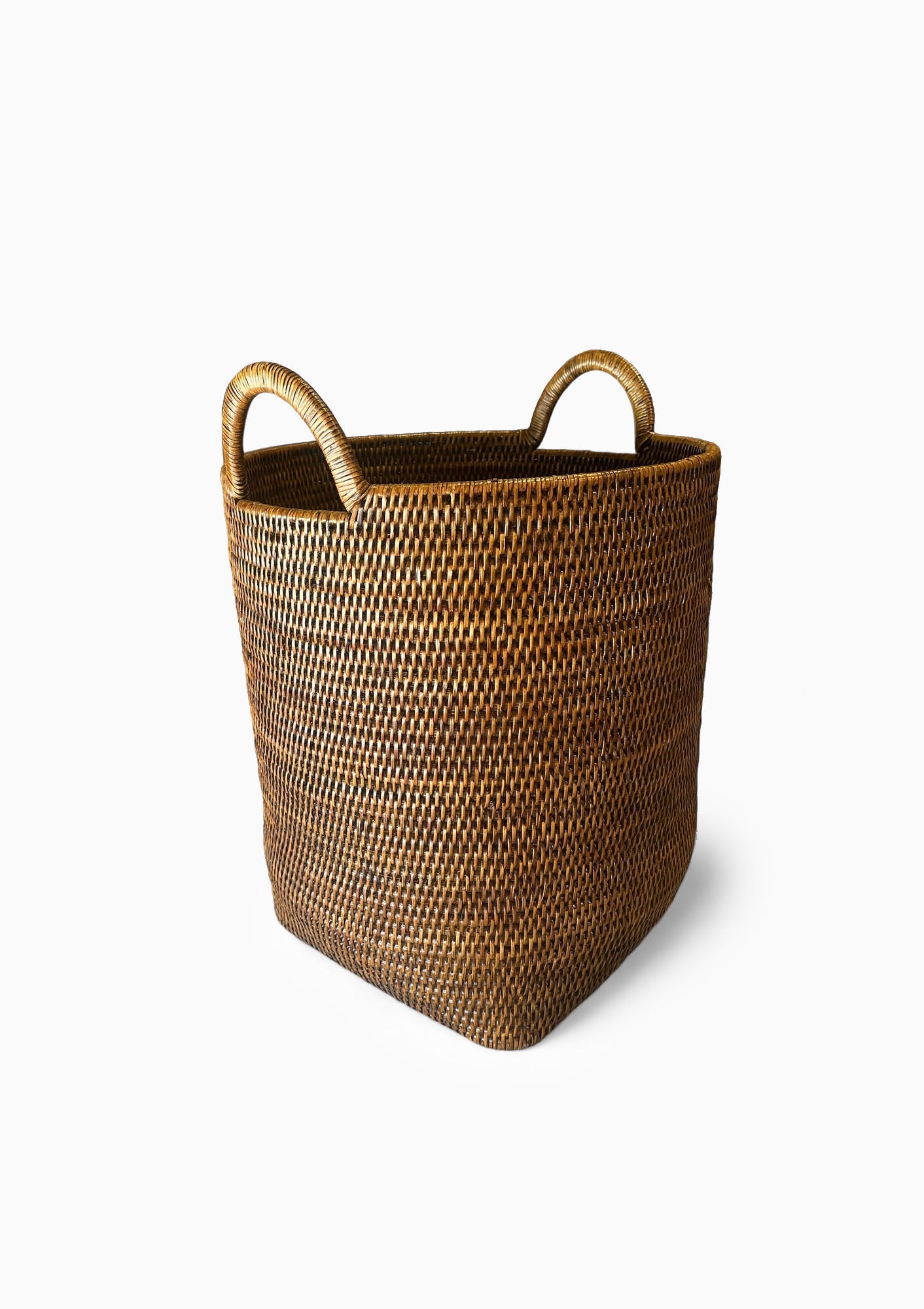 Rattan Round Loop Handle Laundry Basket