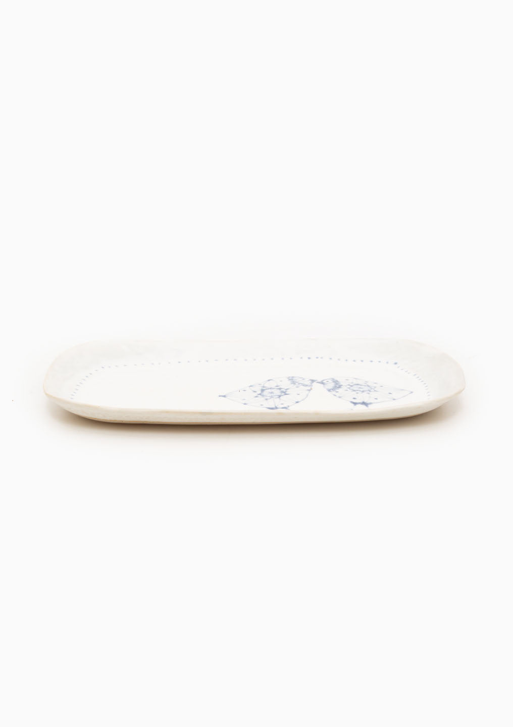 Medium Rectangle Tray Love Birds Light Blue 1