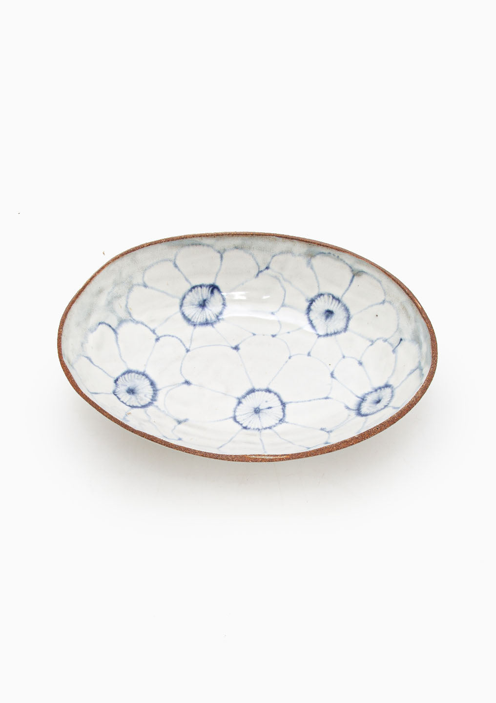 Oval Serving Dish Wildflower Blue 1