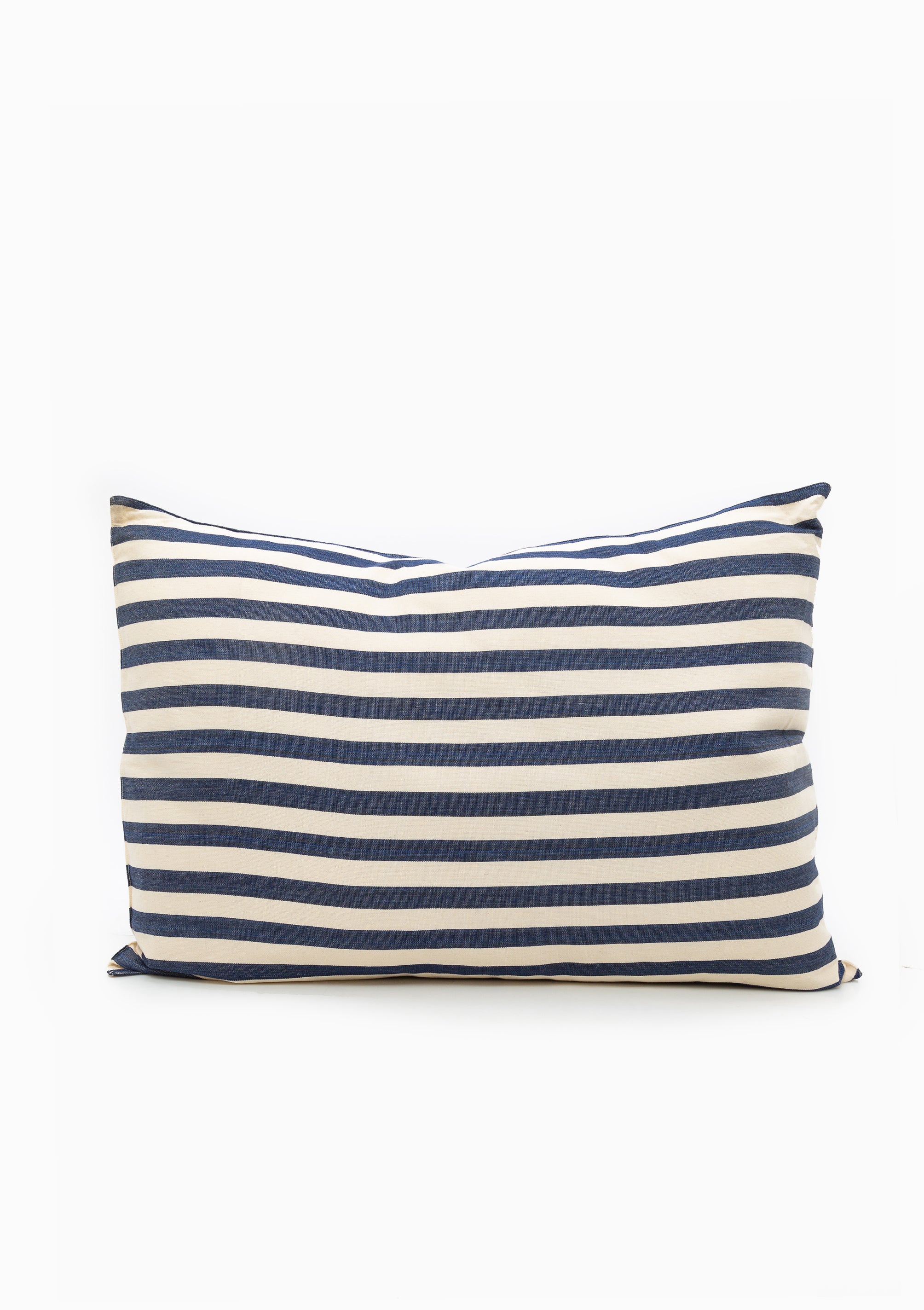 New Cushion, Navy/Off White Bold Stripe | 16" x 24"