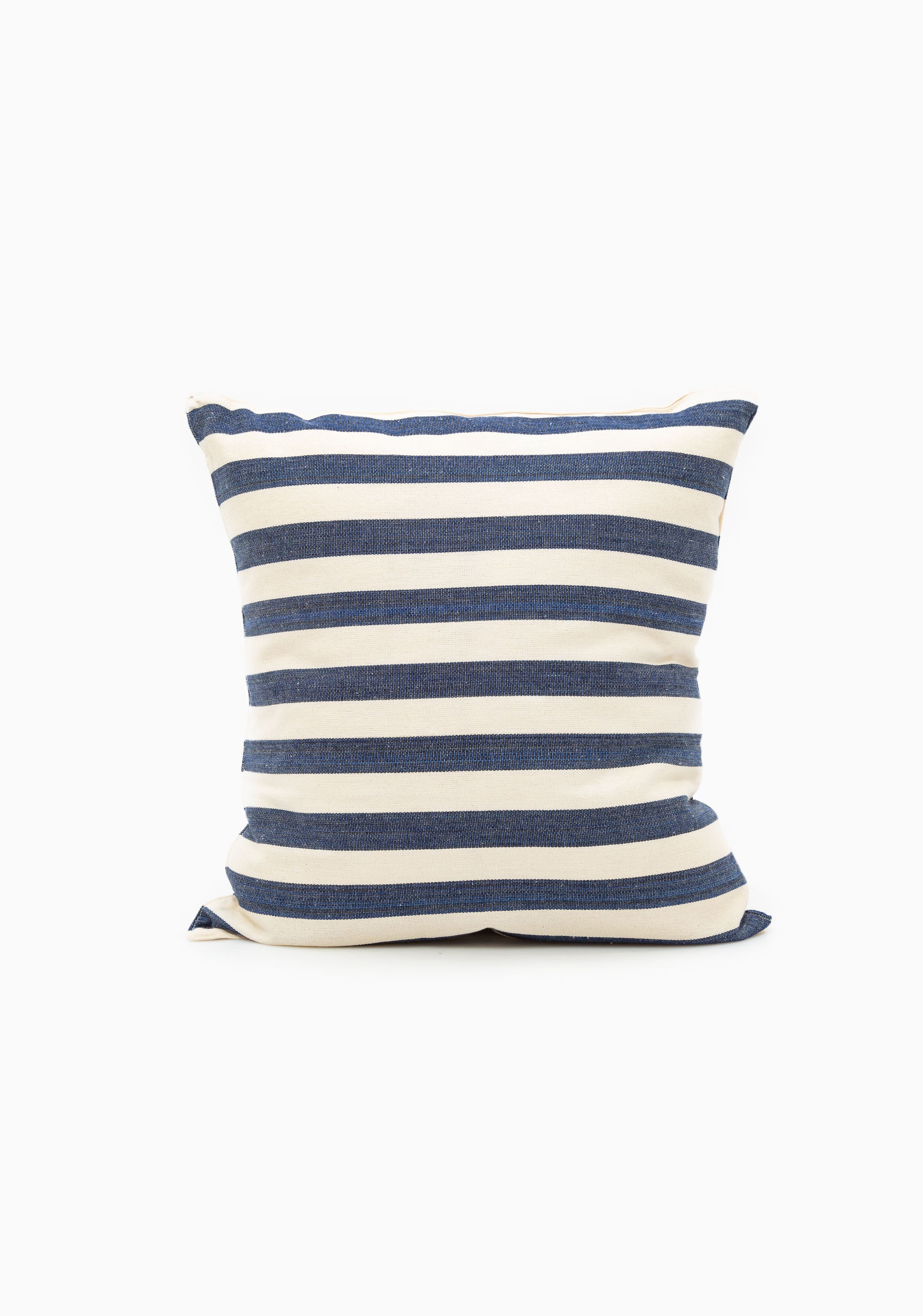 New Cushion, Navy/Off White Bold Stripe | 16" x 16"