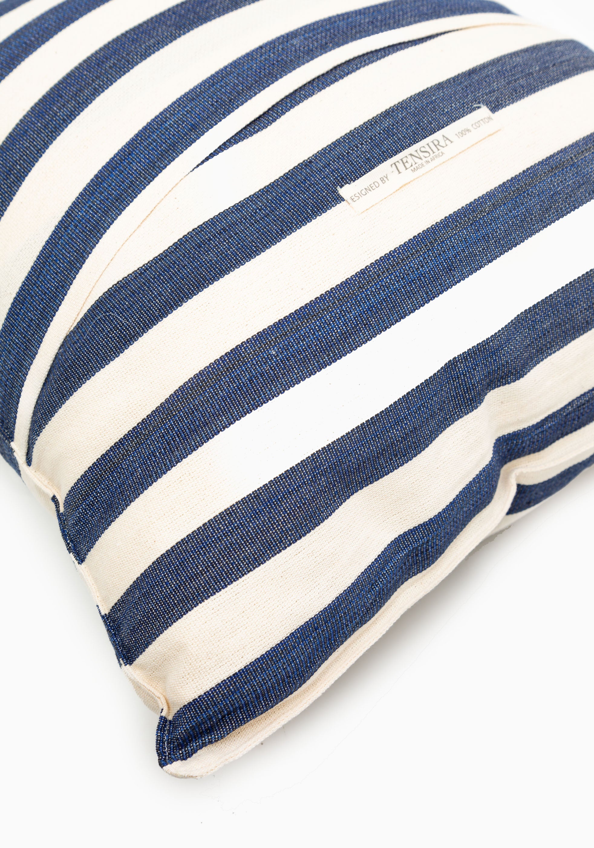 New Cushion, Navy/Off White Bold Stripe | 16" x 16"