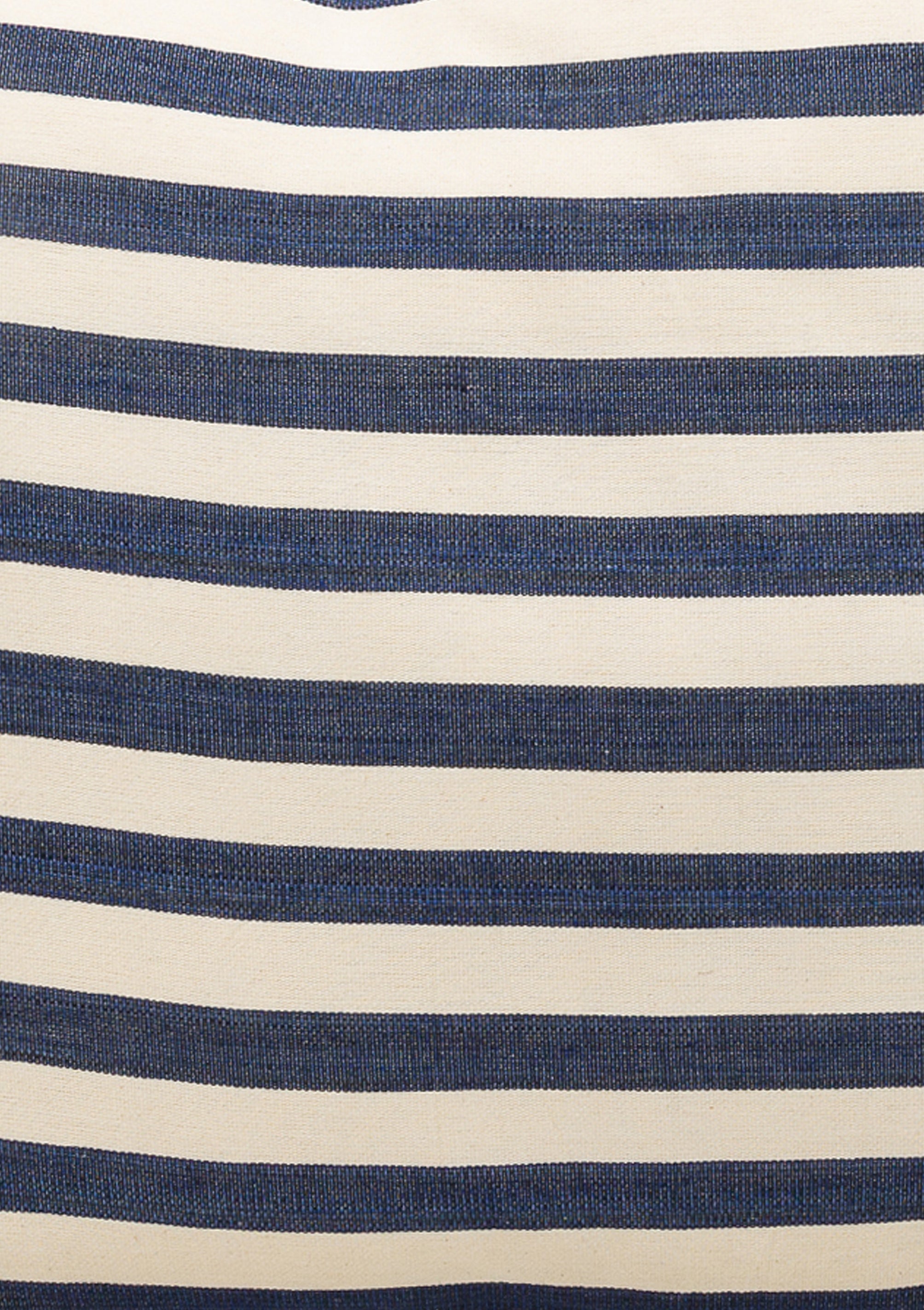New Cushion, Navy/Off White Bold Stripe | 16" x 24"