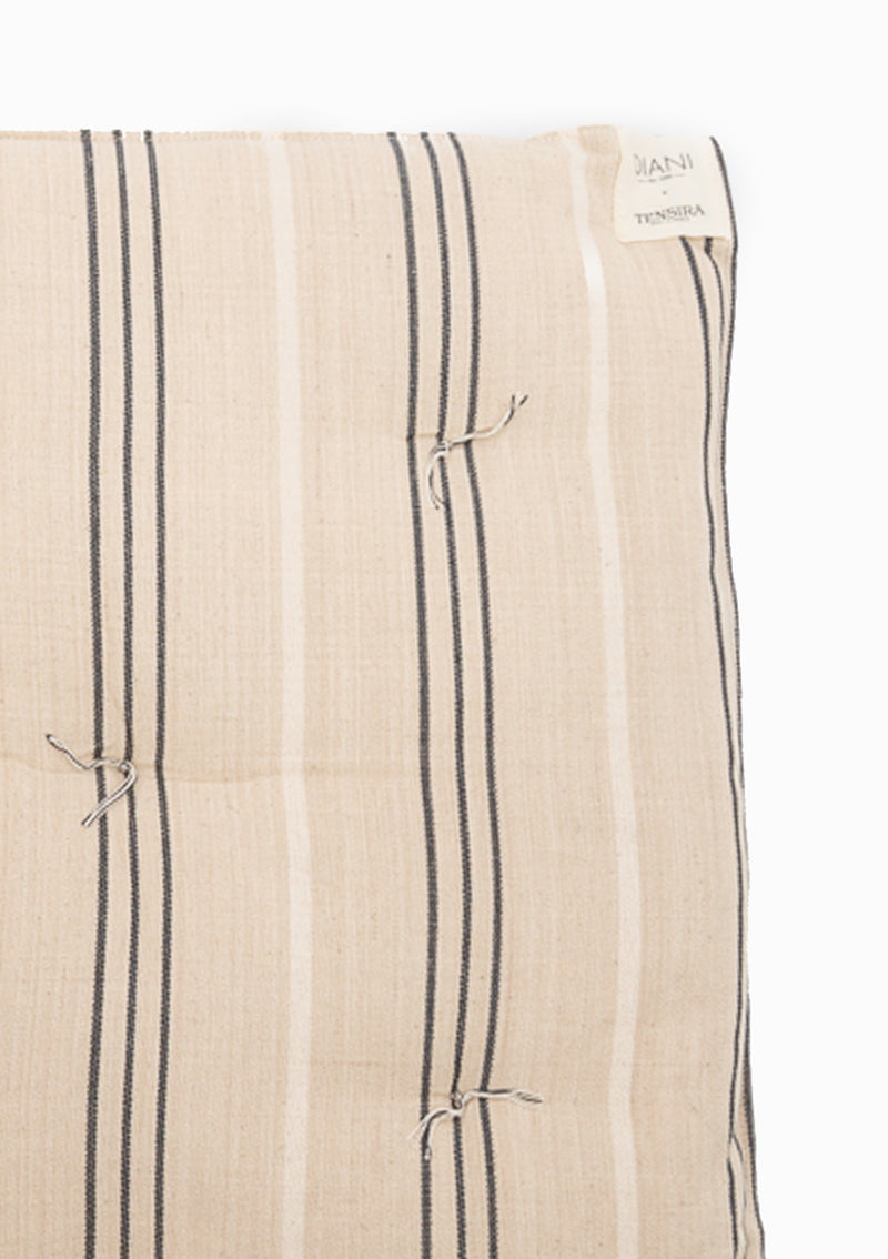 Tufted Chair Cushion | DIANI Signature Stripe, 16" x 16"
