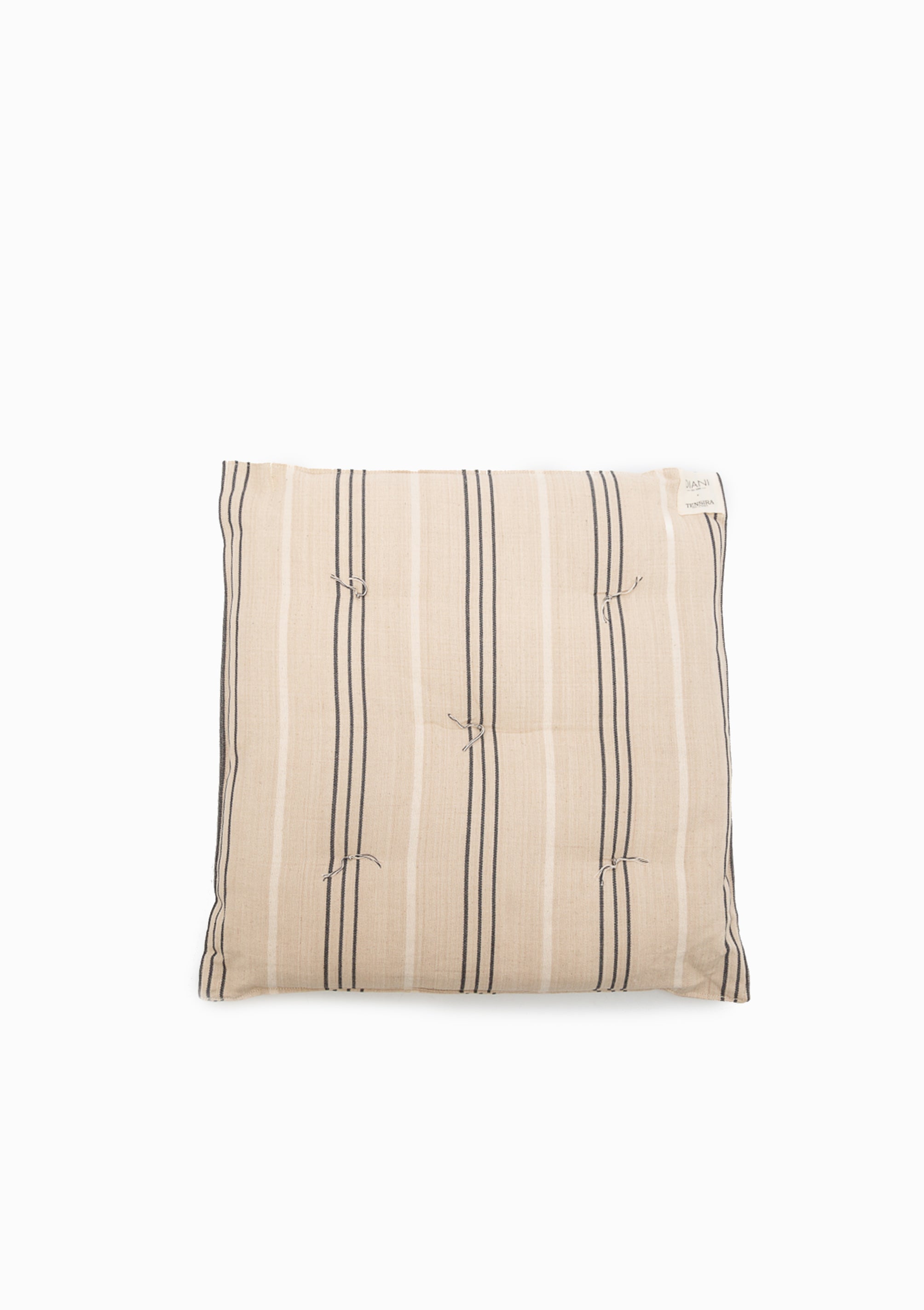 Tufted Chair Cushion | DIANI Signature Stripe, 16" x 16"