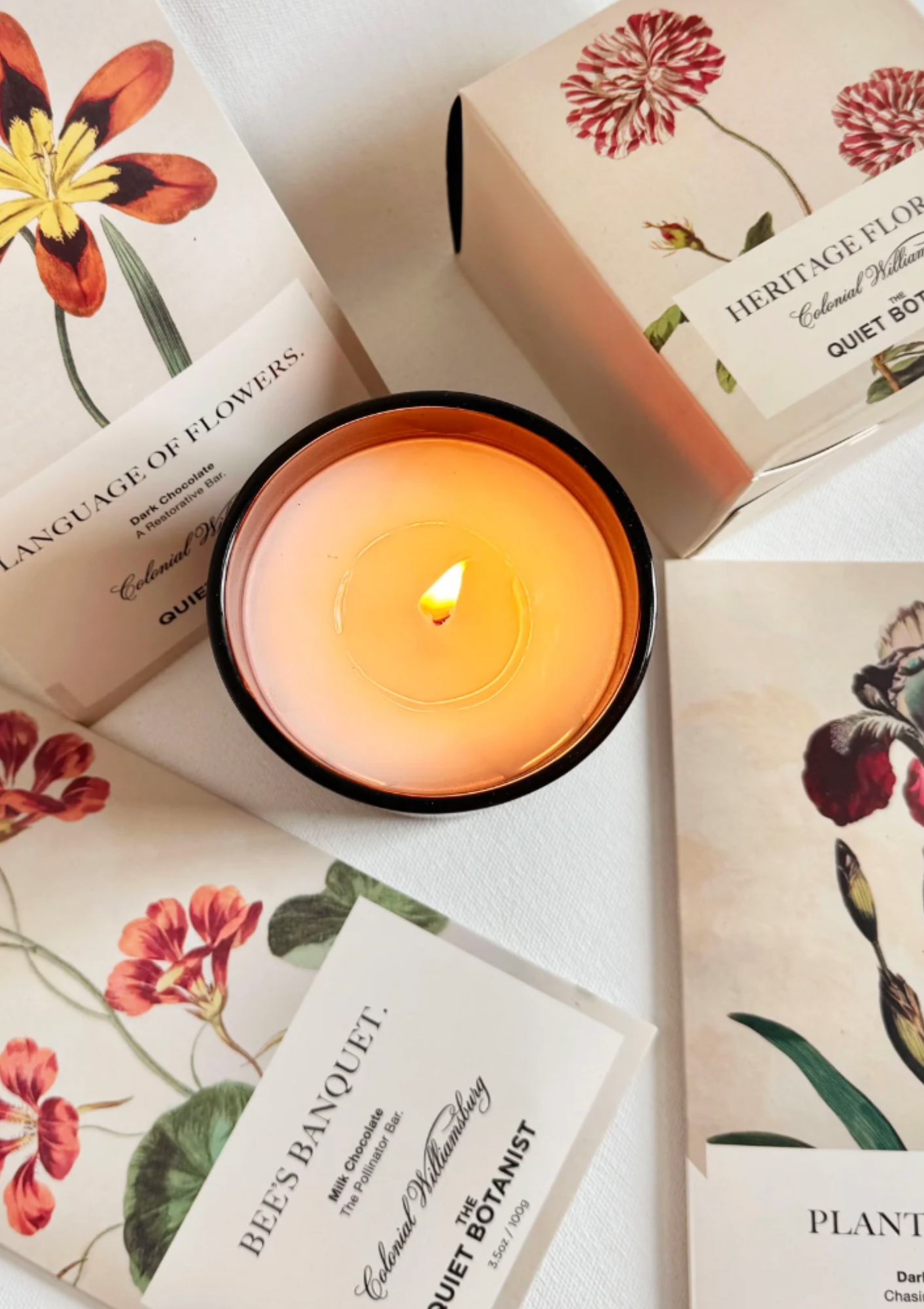 From Colonial Williamsburg, The Quiet Botanist Language of Flowers Chocolate bar, available at Diani.