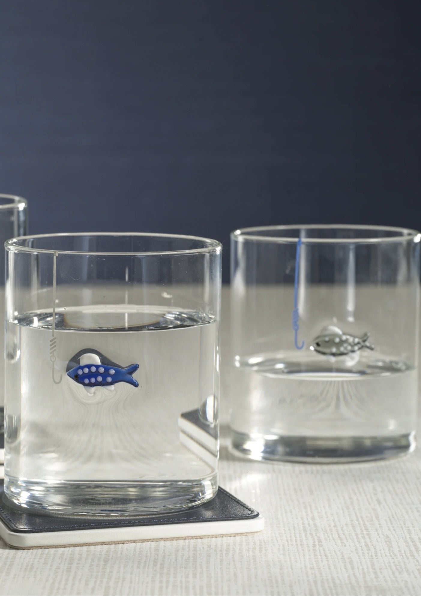 Decoratively fun tumblers that will leave you trolling for more. Available at Diani.