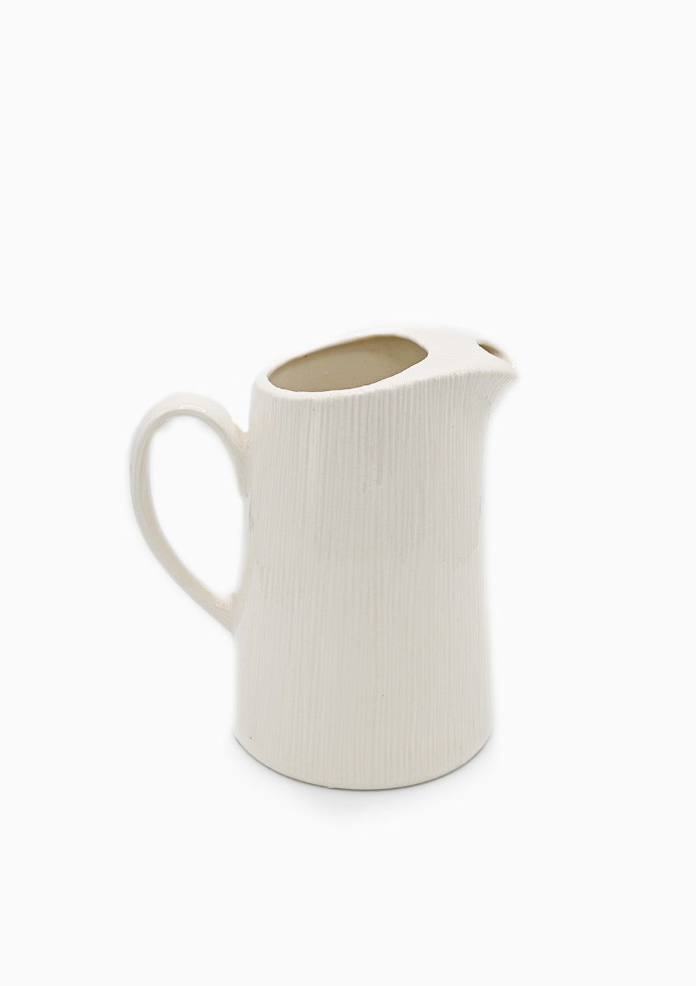 Vintage Ribbed Water Pitcher