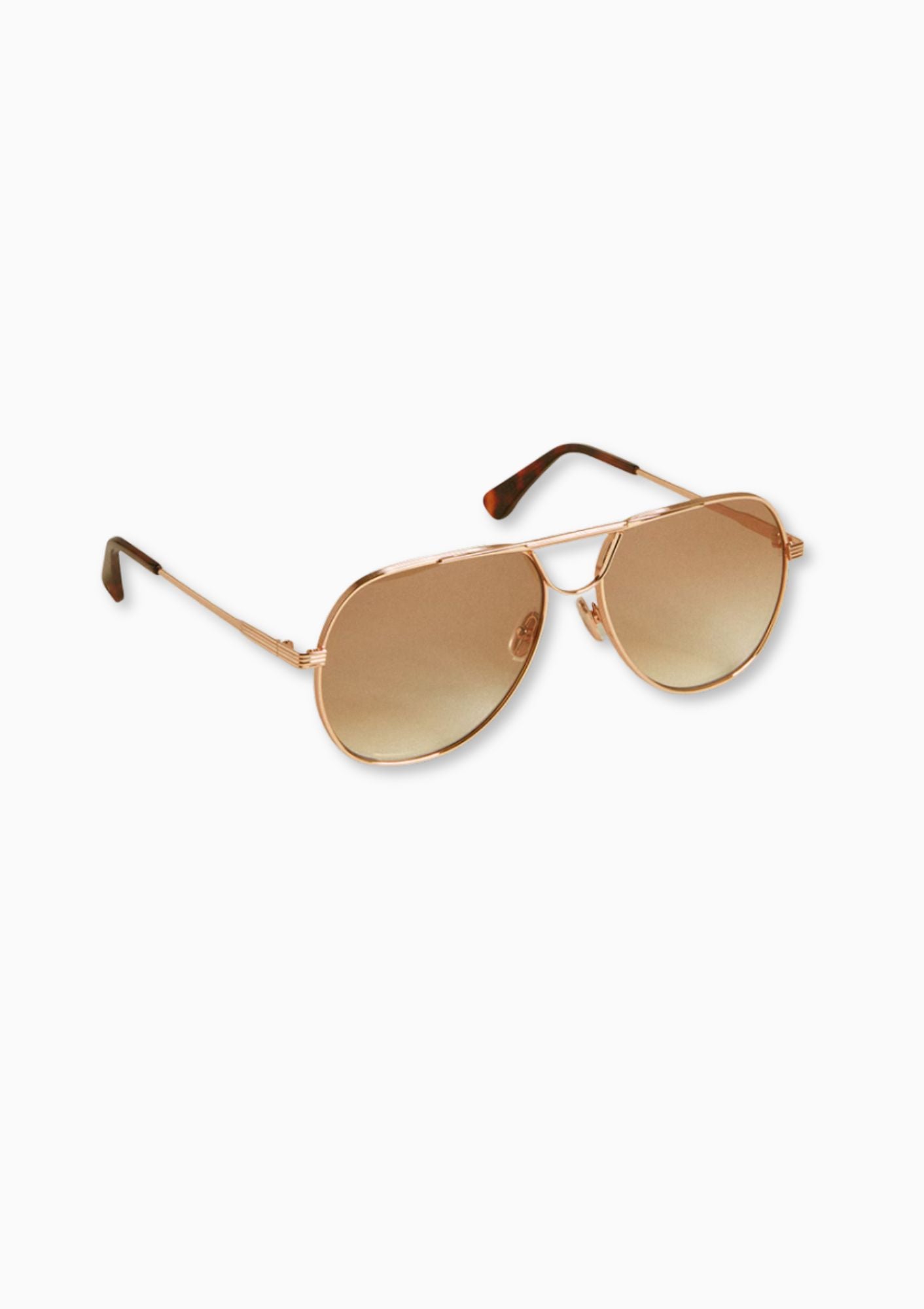 Carter Aviator Style Sunglasses | Rose Gold/Honey