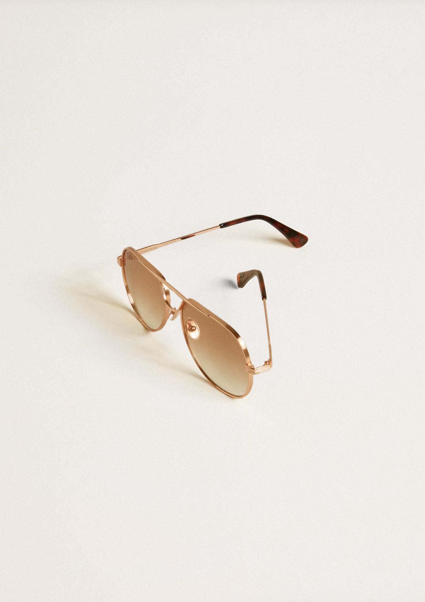 Carter Aviator Style Sunglasses | Rose Gold/Honey