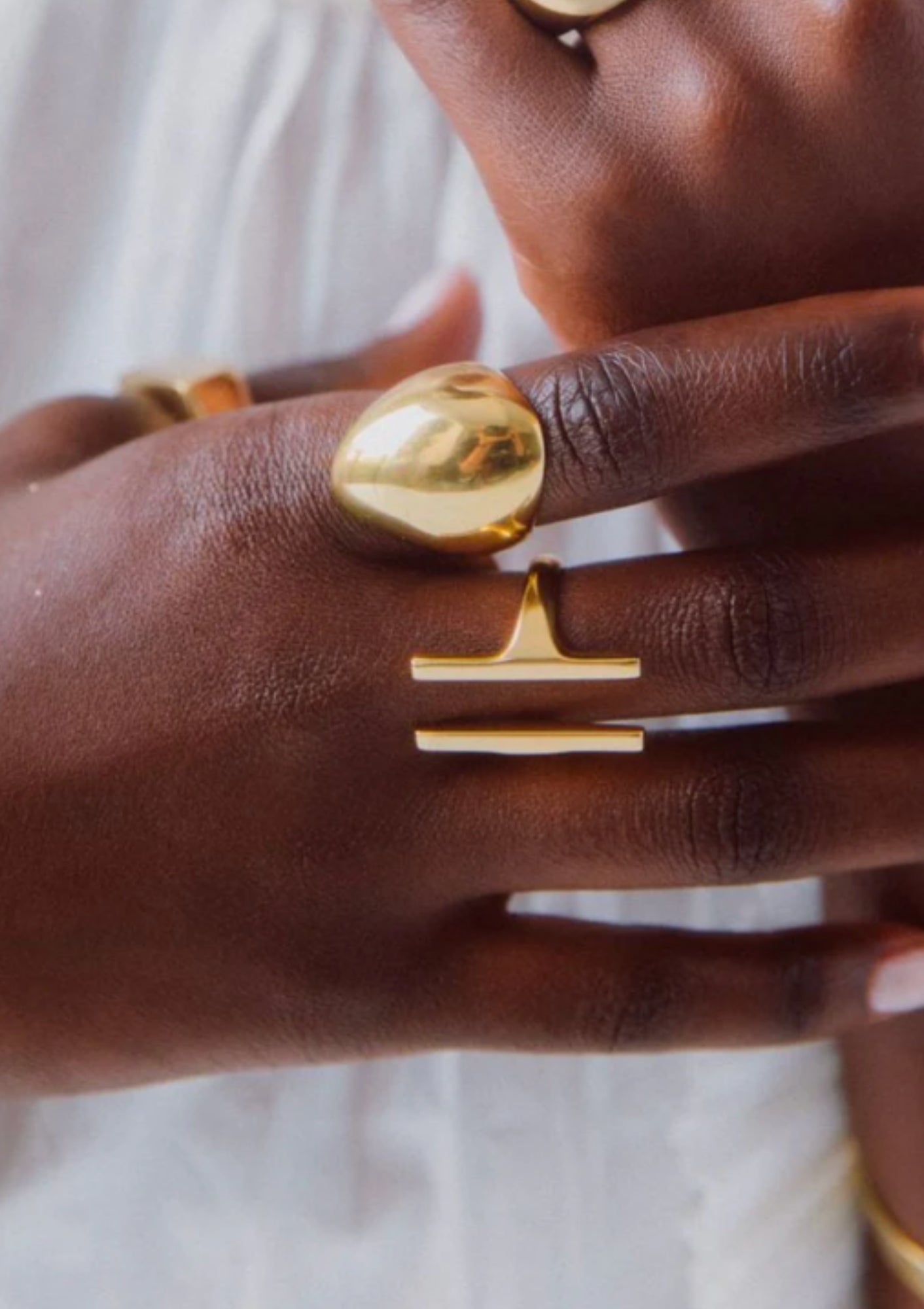 Soko Gold Delicate Bangle Bracelet, available at Diani.