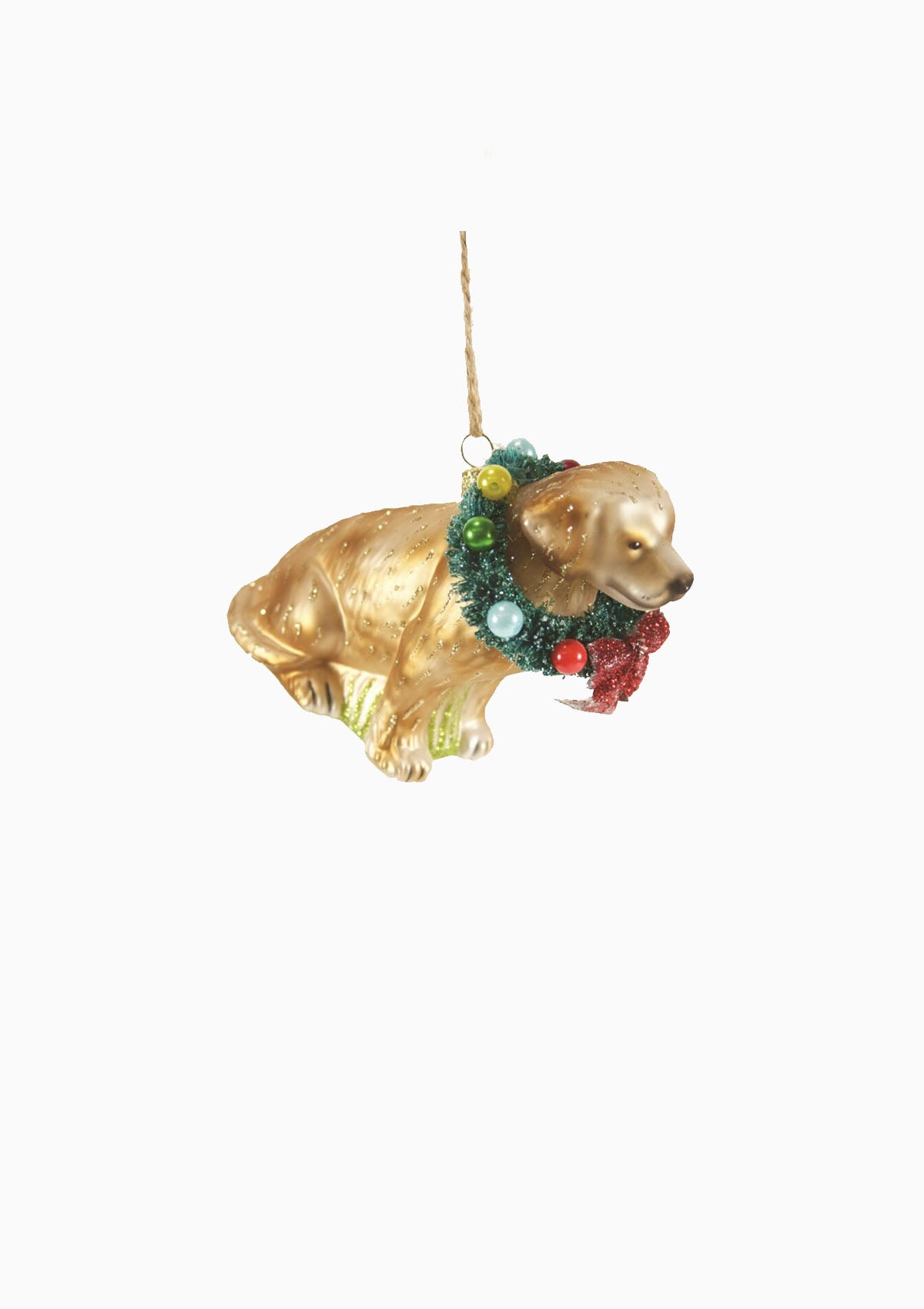 Festive Yellow Lab Ornament