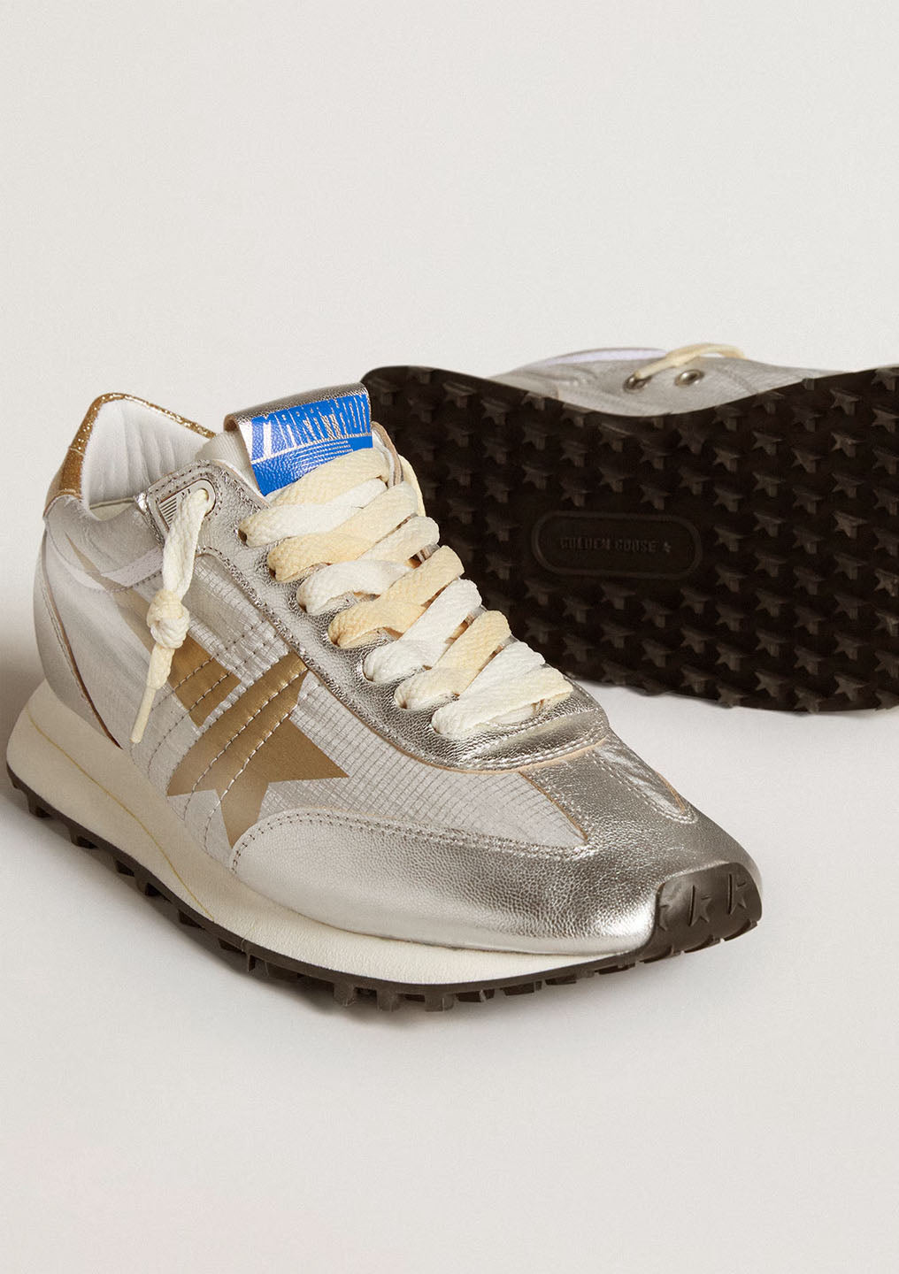 Marathon Sneaker Ripstop Nylon Upper | Silver/Gold