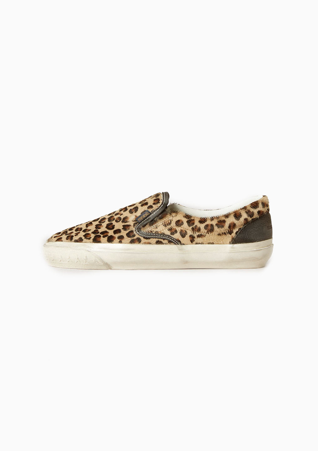 VCE Penstar Sneaker Leopard-Print Pony Leather Heel Tab | Black/Brown
