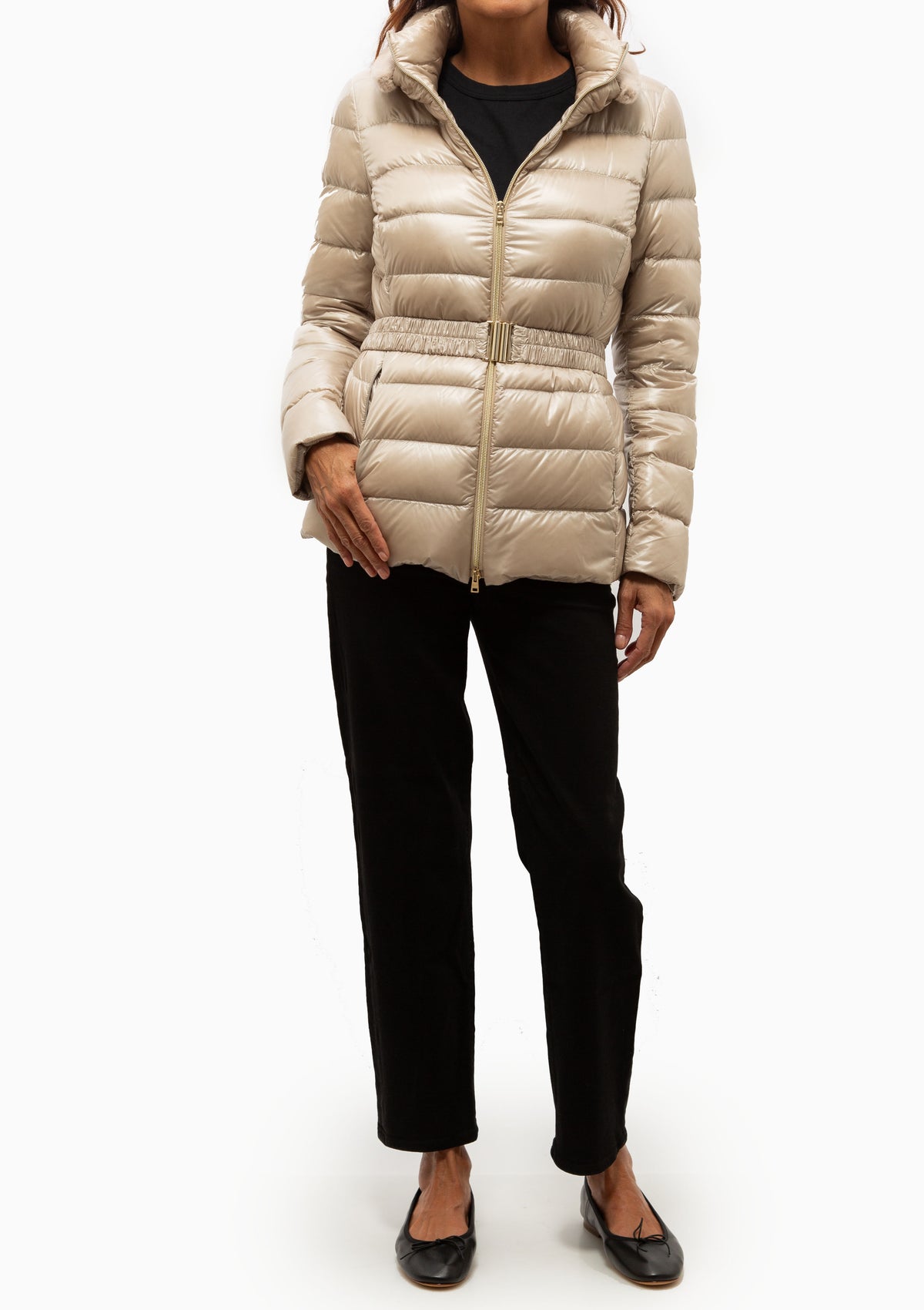 Ultralight Nylon Claudia Jacket | Champagne