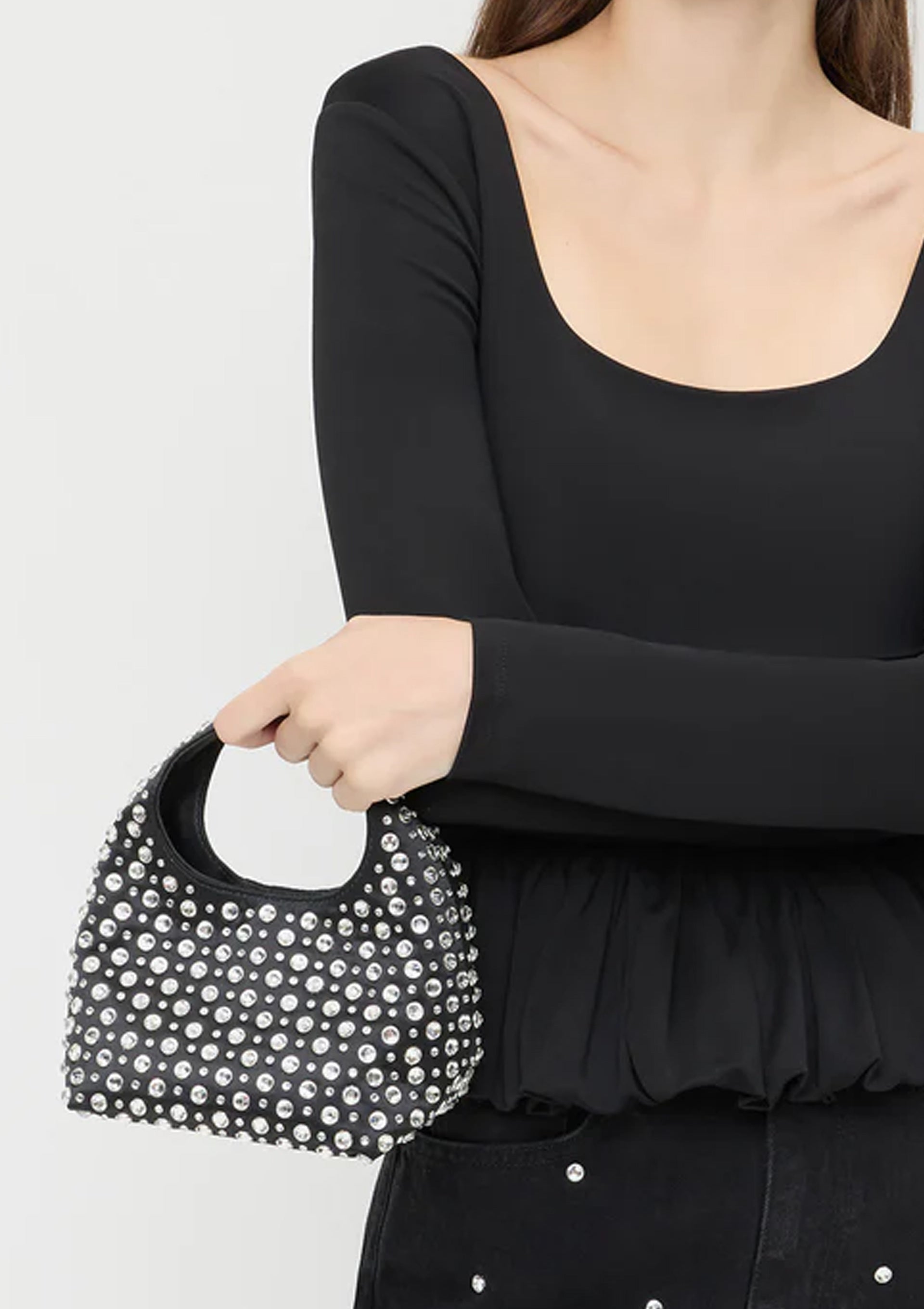 Kenzie Mini Bag | Black/Crystal