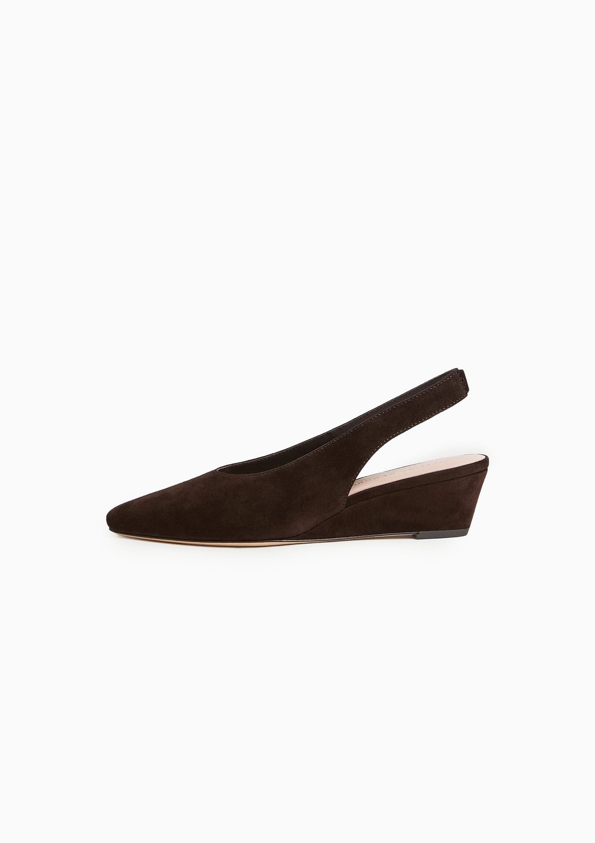 Hyla Suede Slingback Wedge | Brown
