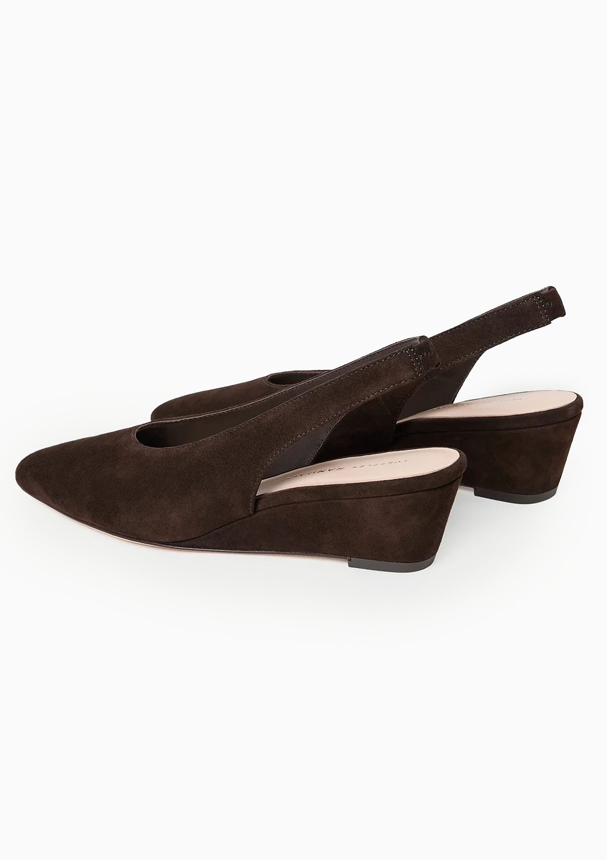 Hyla Suede Slingback Wedge | Brown