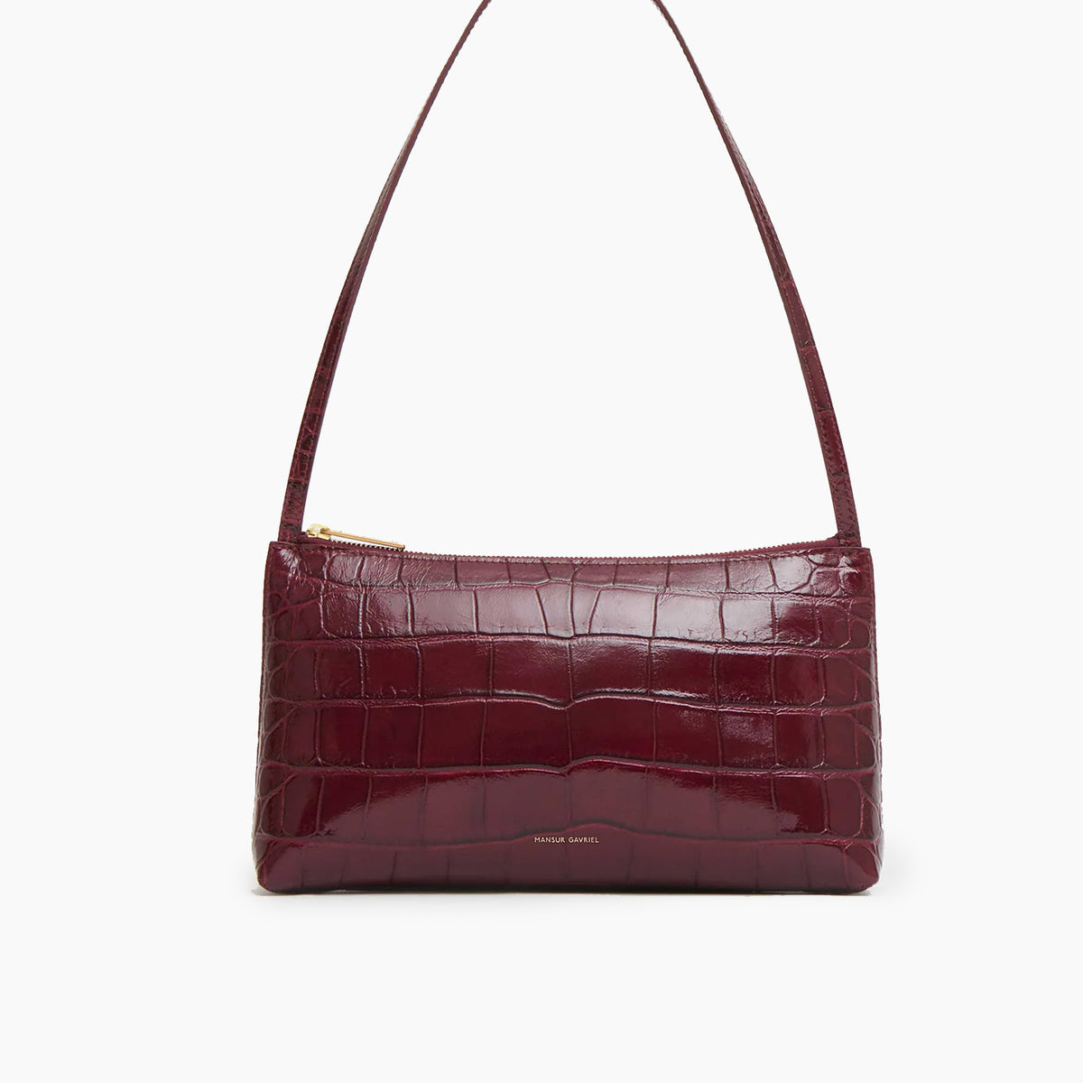 Gaia Shoulder Bag | Oxblood Croc
